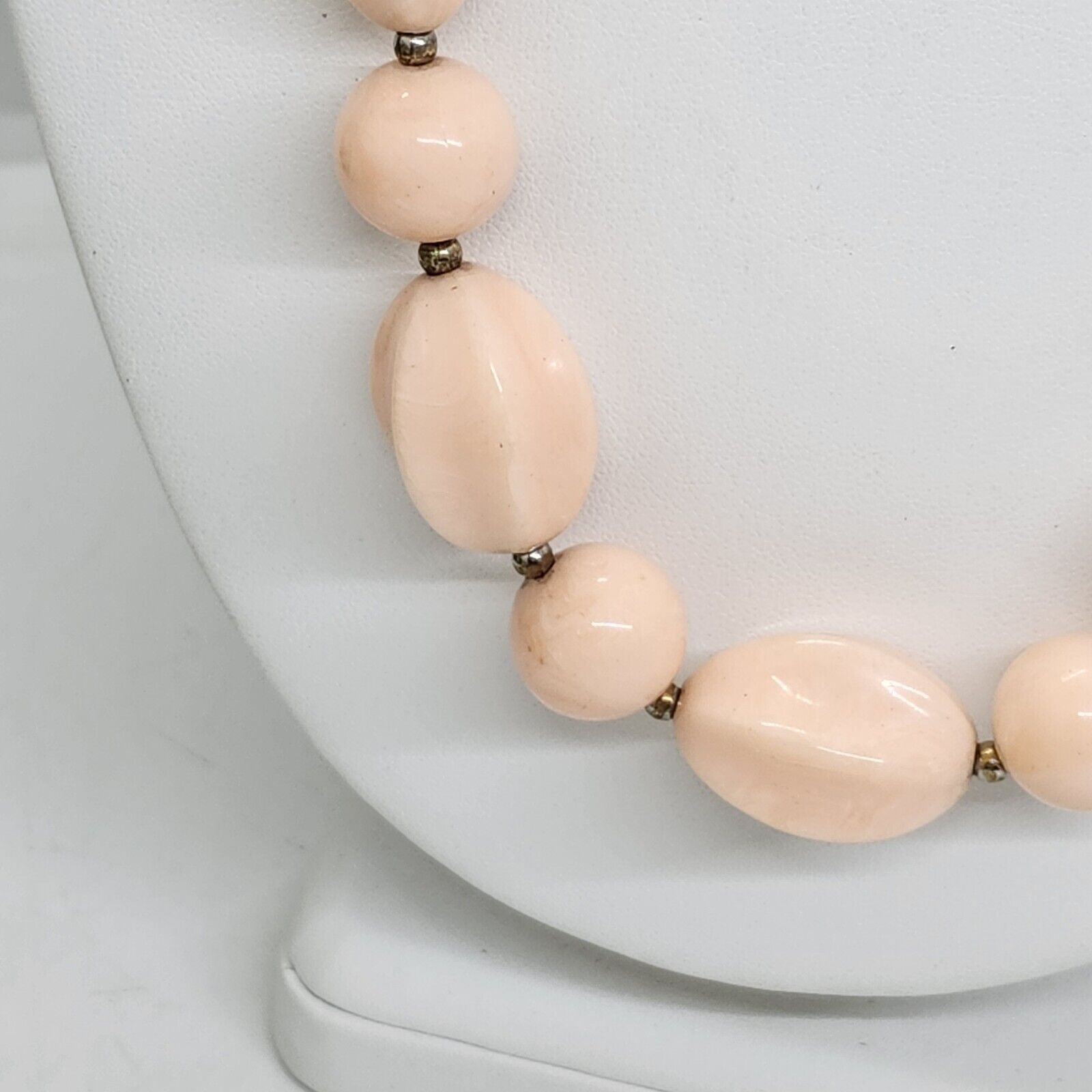 Vintage Pink Graduated Bead Necklace
