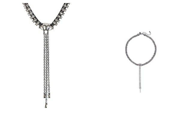 Rebecca Minkoff Gemma Fringe Necklace (Crystal) Necklace retail $78