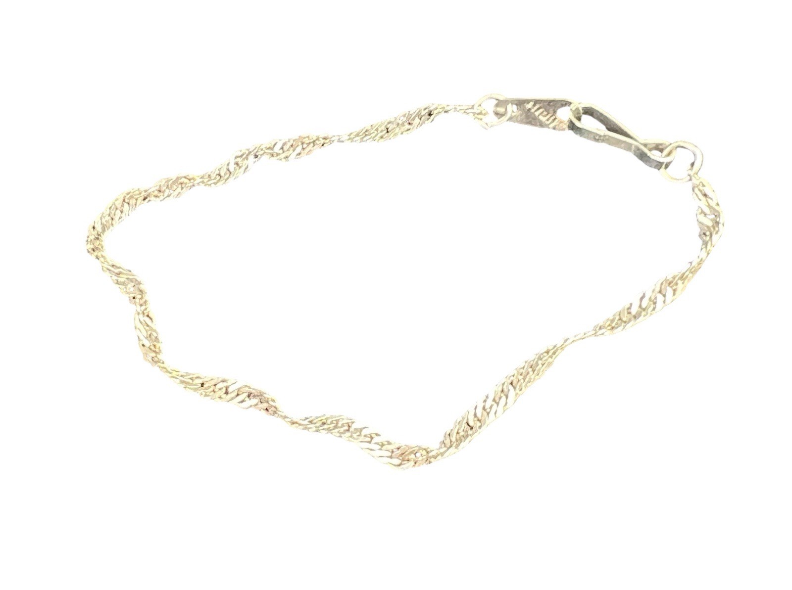 Vintage Silver-time Twist Bracelet 7″ Made By Avon Silver-tone