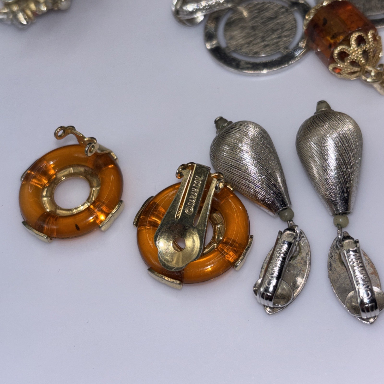 Vtg Sarah Coventry Clip On Earring Jewelry Lot. Estate Auction. See Description