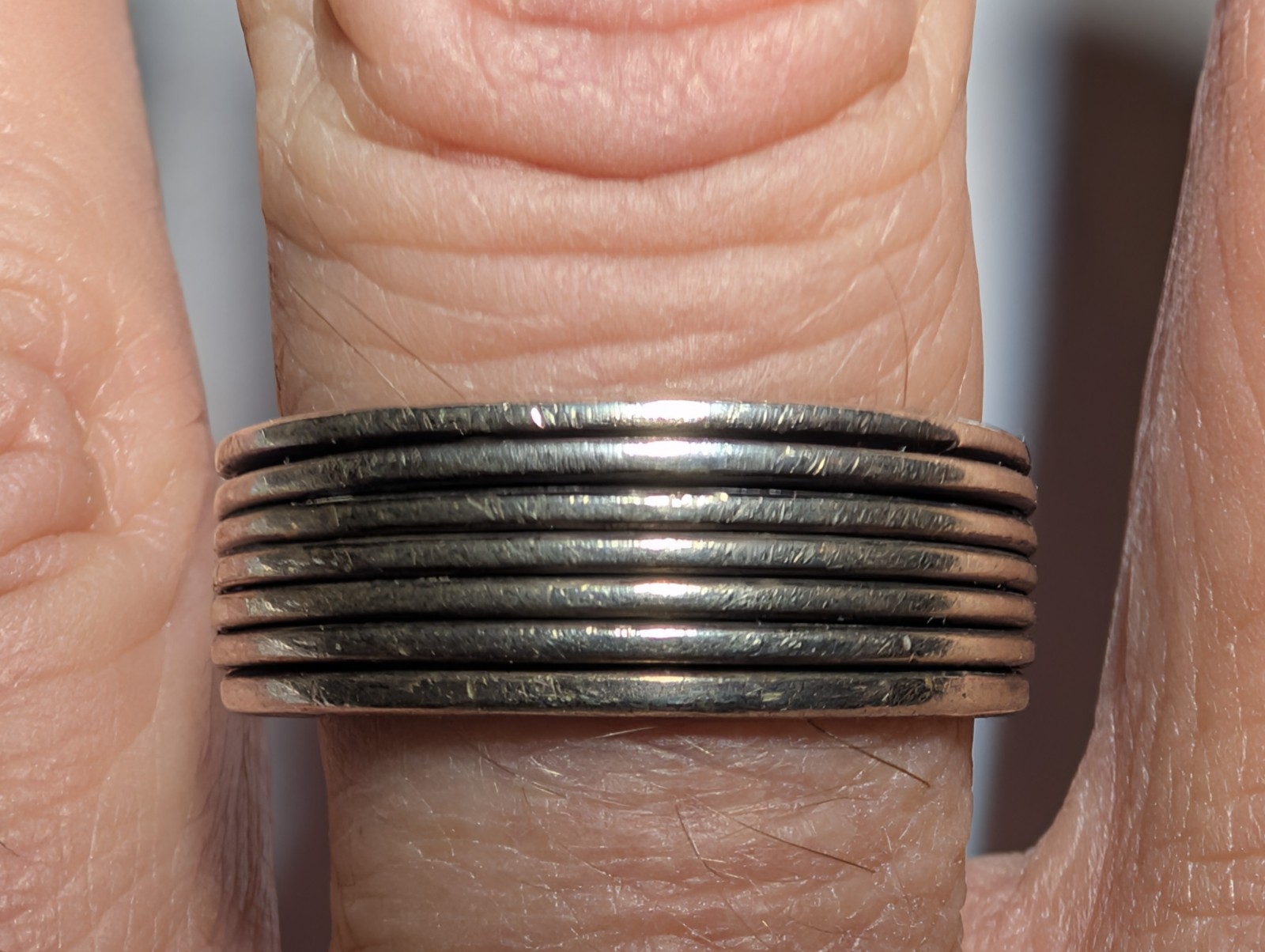 VINTAGE STERLING SILVER BAND RING ABOUT SIZE 12 1/4