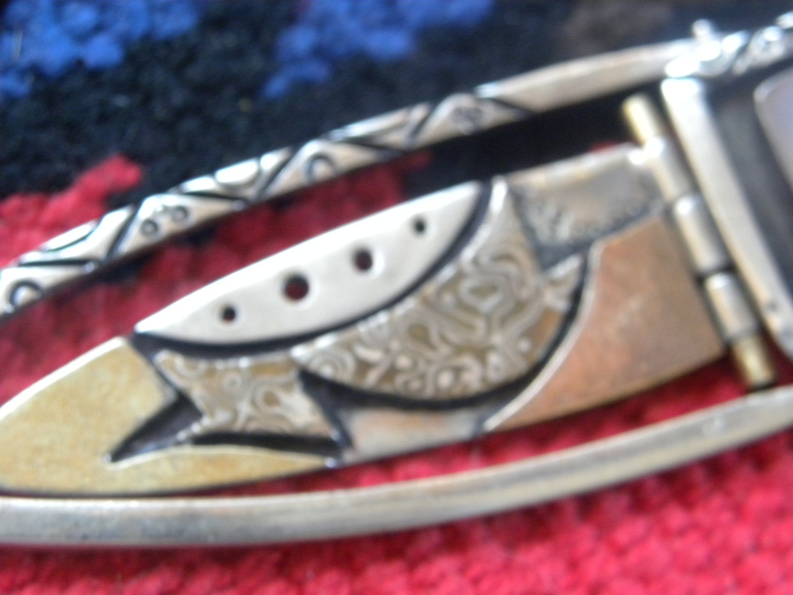 Vintage Sterling silver pendant and chain necklace, abstract design 21″ +