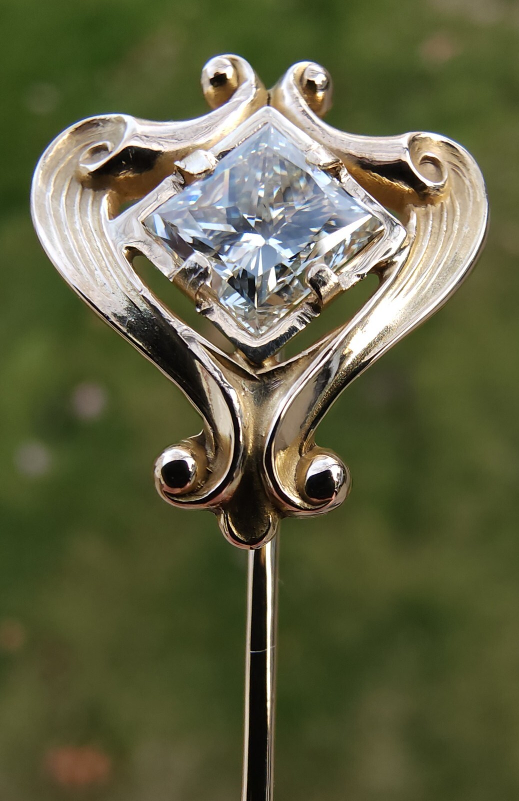 14k Stick Pin & 0.78ct Diamond 🔥 Modified Reclaimed Antique 🔥 VIDEO