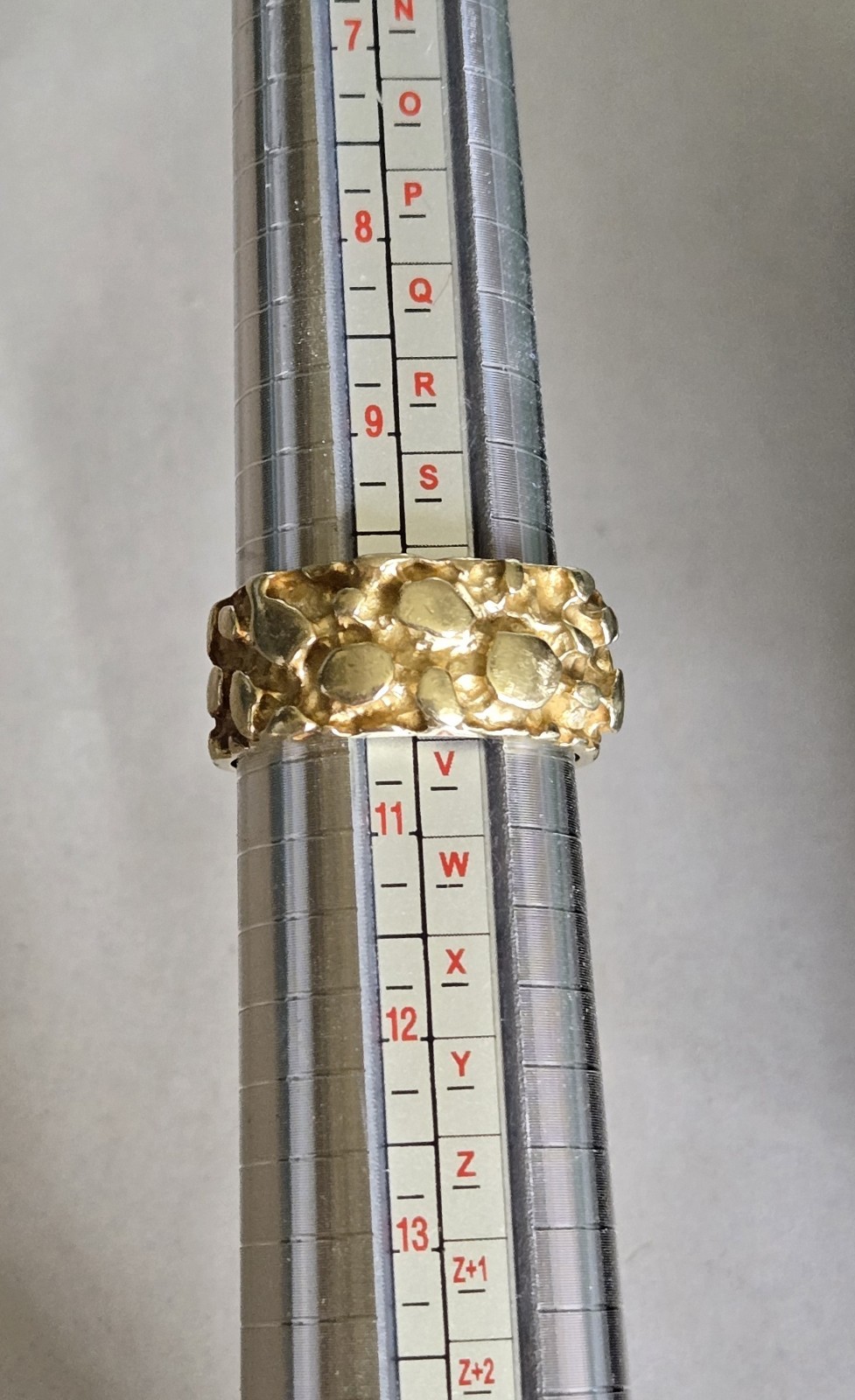 SOLID 14K 10 grm GOLD Nugget 1 cm Wide Band Mens Vintage