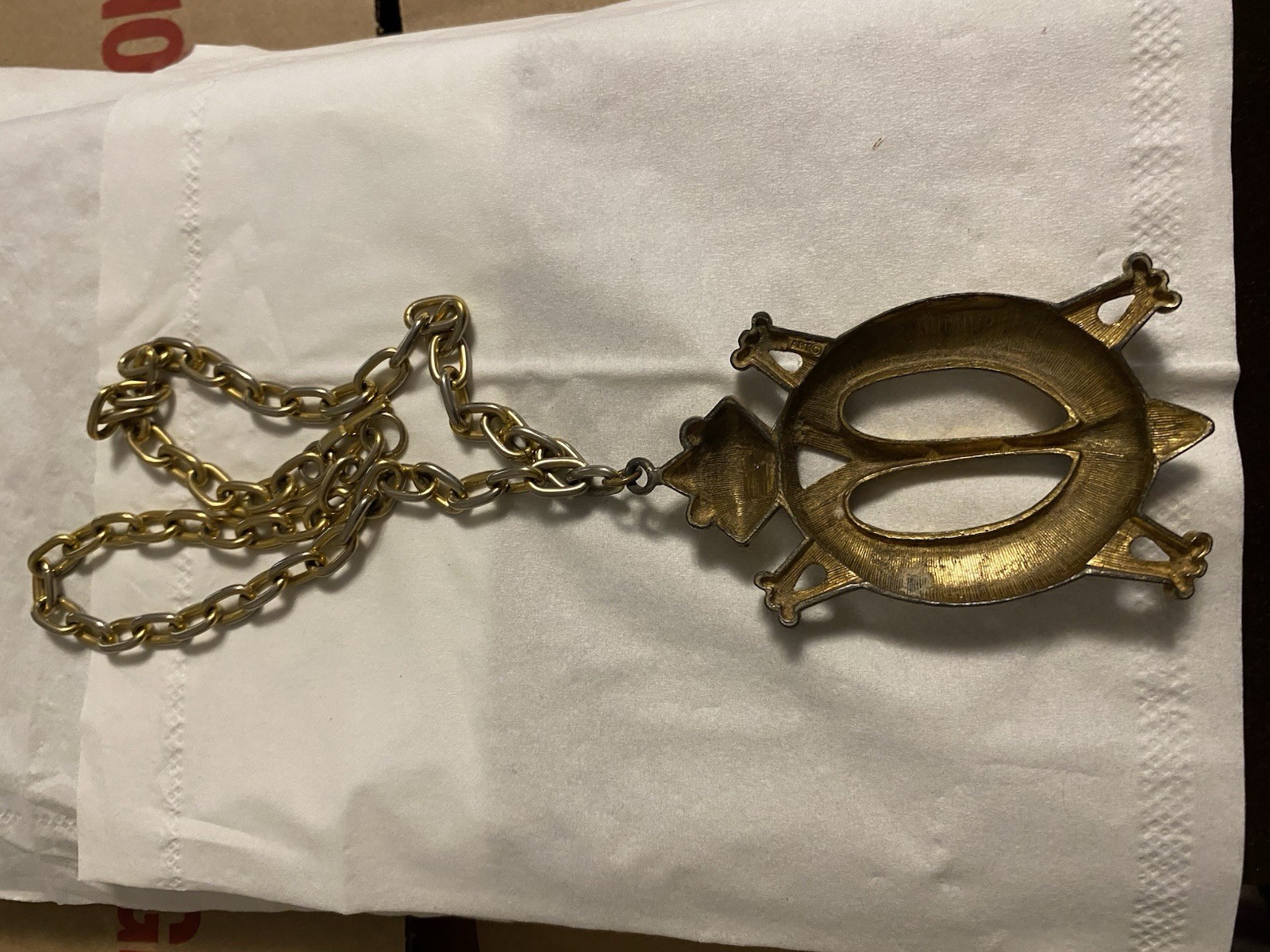 Arthur Pepper Art Turtle Pendant Necklace Gold Tone Hangs Approximately 13 1/2 “
