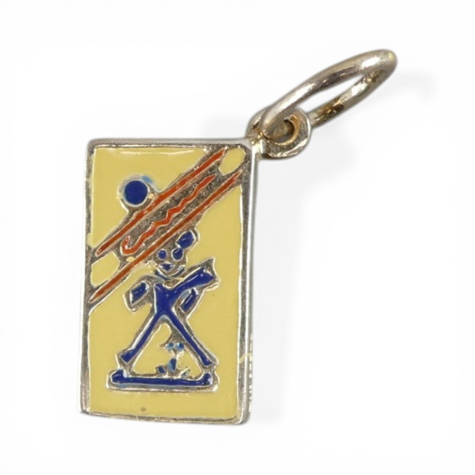 Sterling Silver Caramel Popcorn Box Charm for Bracelet Baseball Game Circus Gift