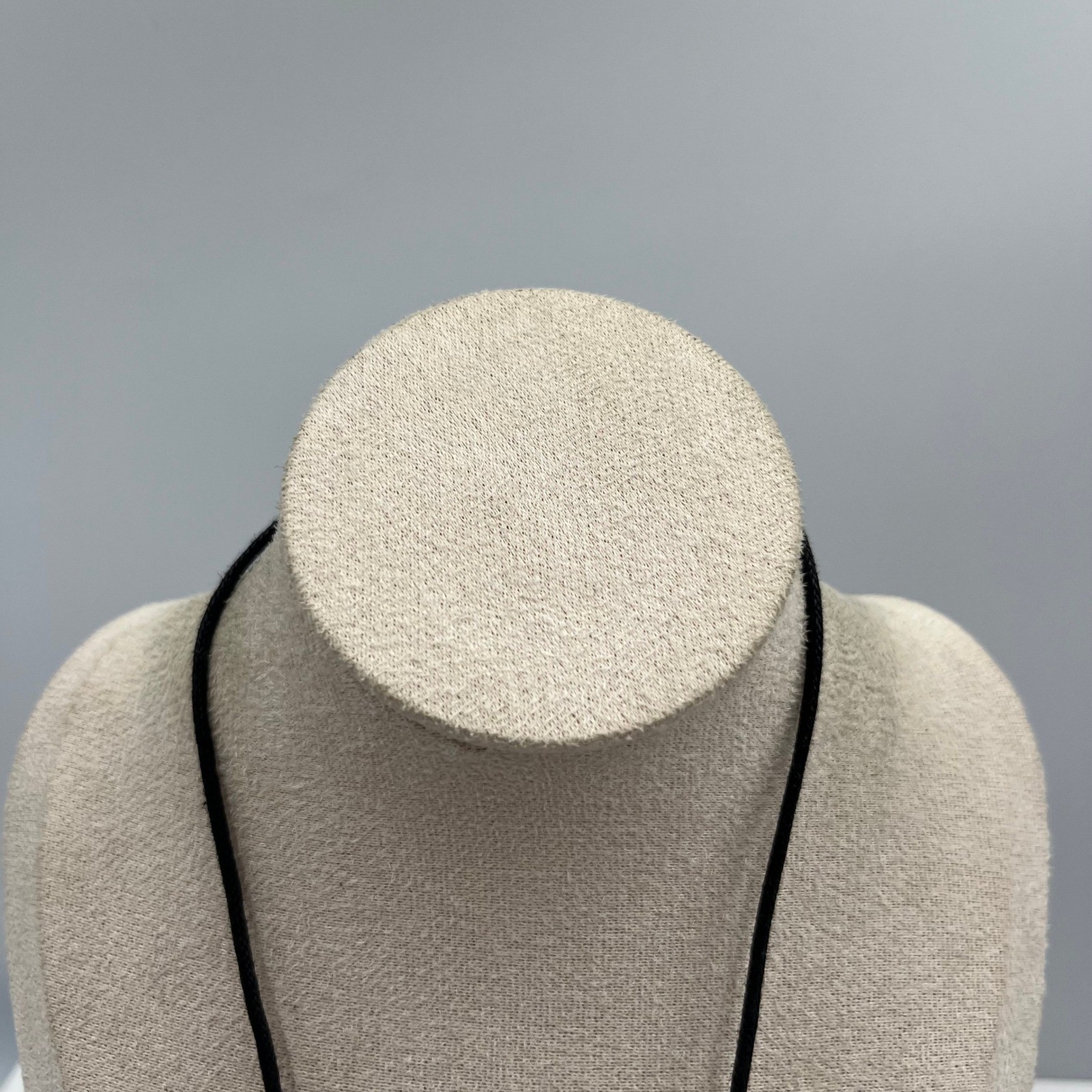 Vintage Black Cord Necklace Faux Horn Orange Tusk Pendant Tribal Statement Charm
