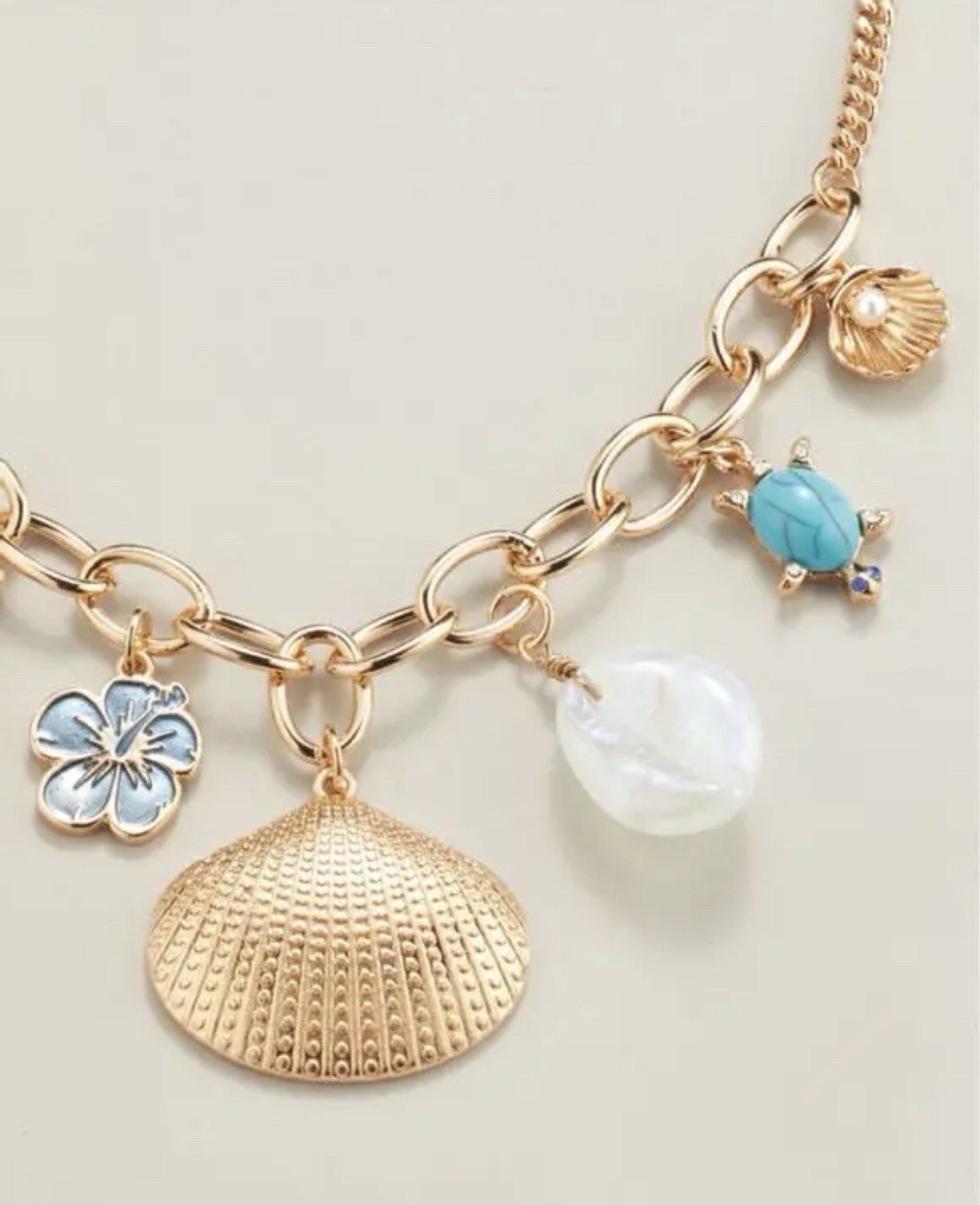 Avon Charm Medley Link Necklace 16.5 Inches Long. Brand New In Original Package