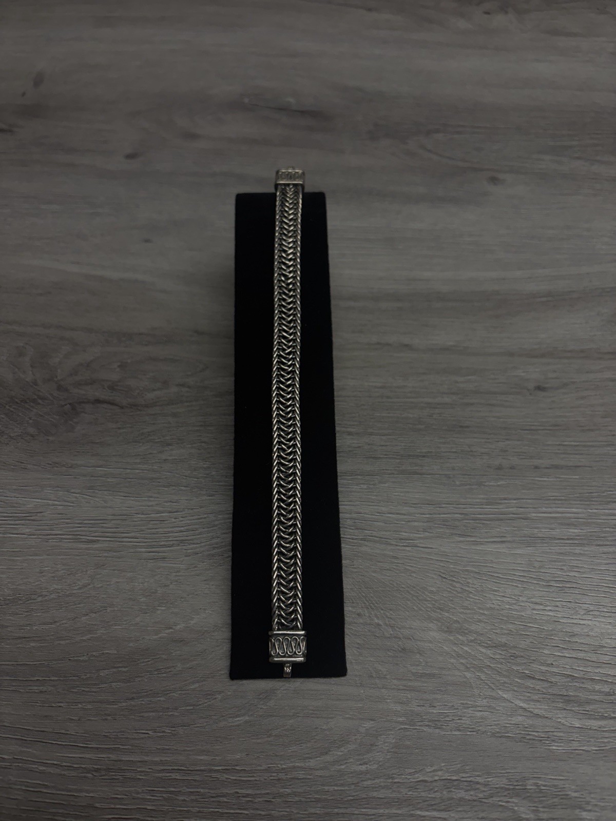 Vintage 925 Sterling Silver 44g Heavy Woven Link Bracelet