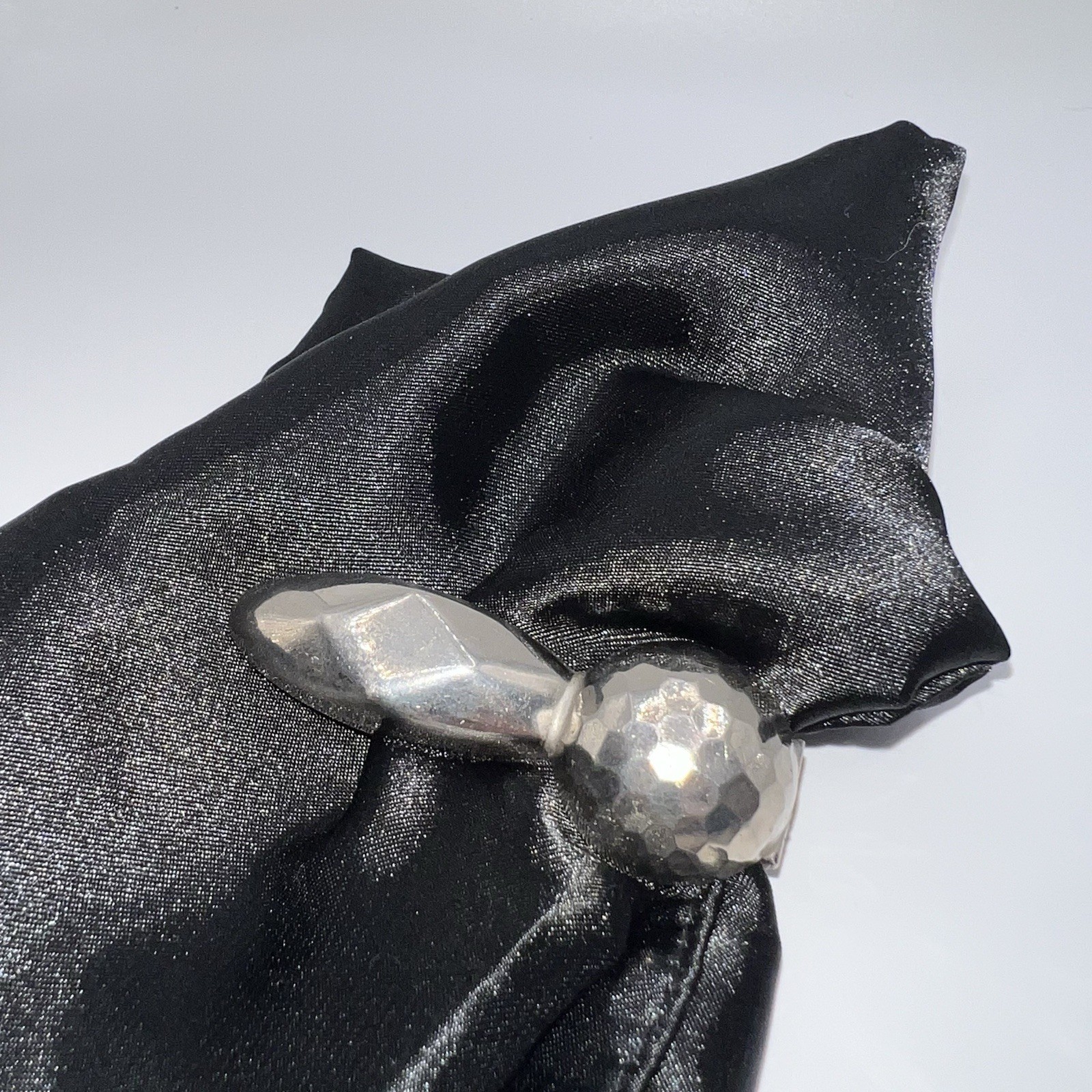 Vintage Fur or Scarf Clip Brooch with Gripping Posts Non Sliding Spring Tension