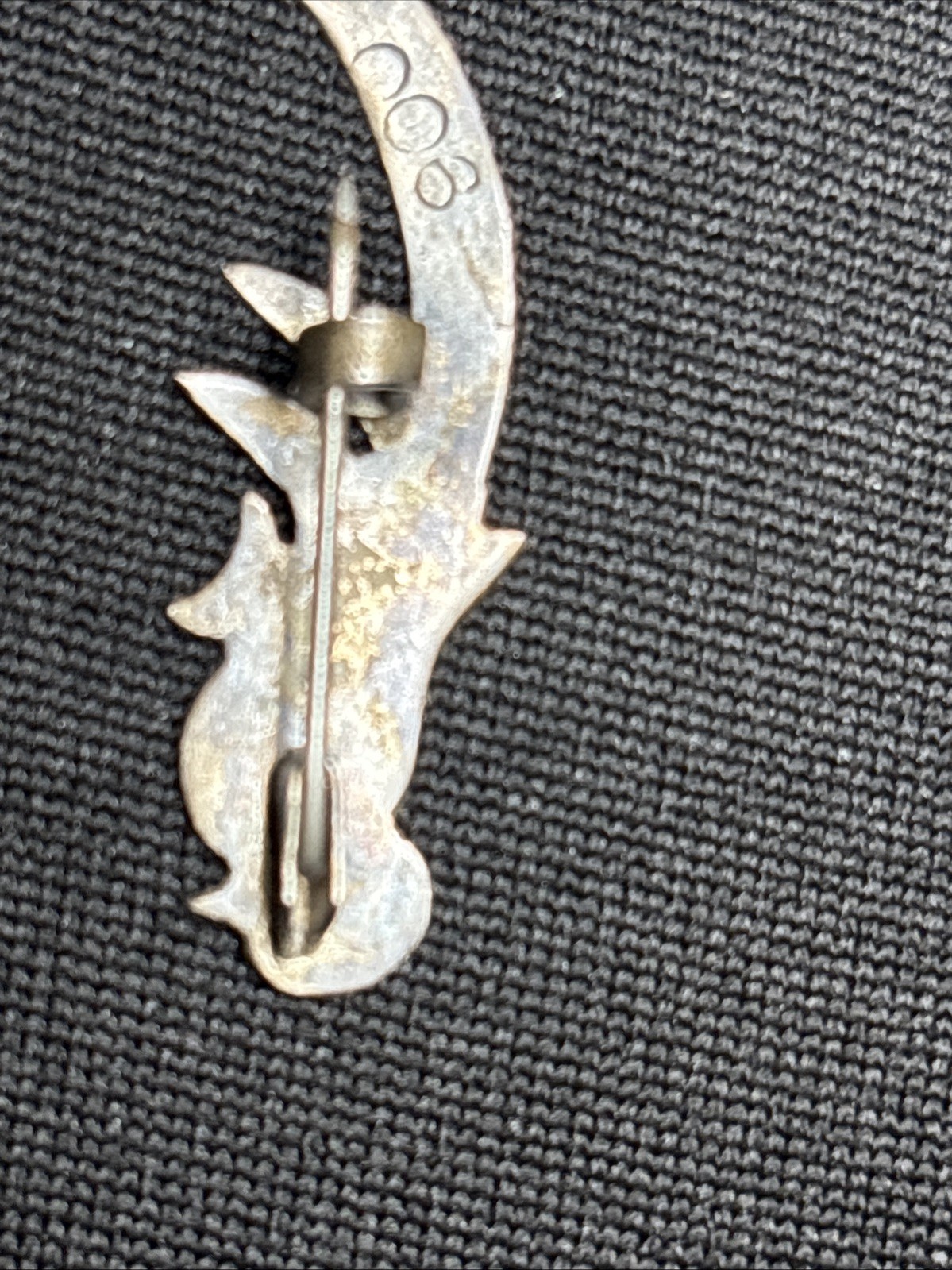 VINTAGE GUATEMALA 900 SILVER QUETZAL BIRD OF PARADISE PIN BROOCH 1.5″ ETCHED 114