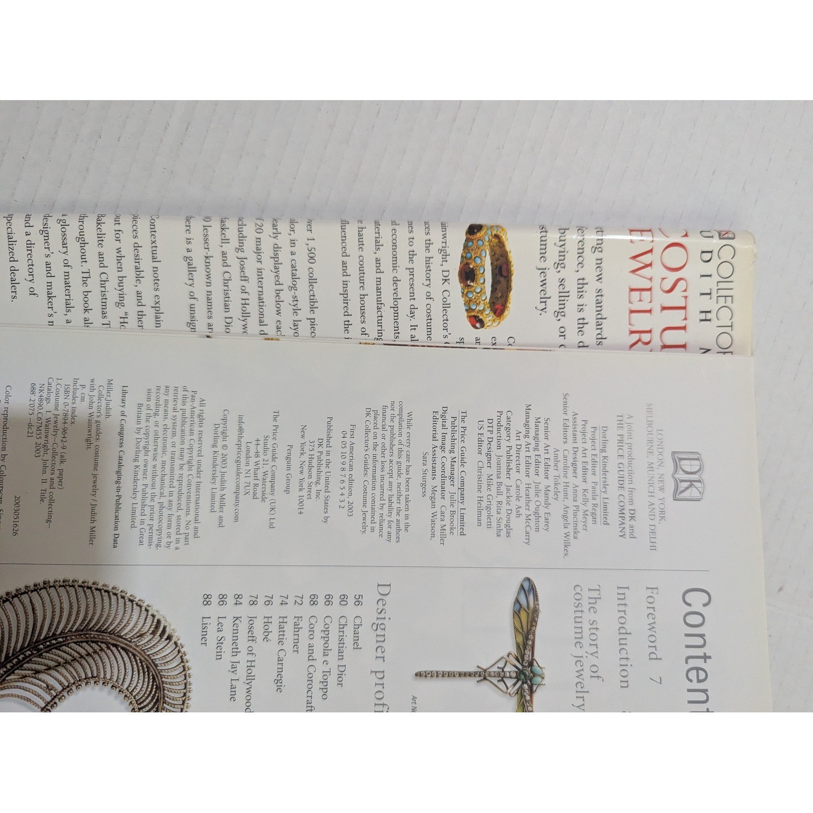 Costume Jewelry Judith Miller DK Collector’s Guide Visual Reference Book 2003