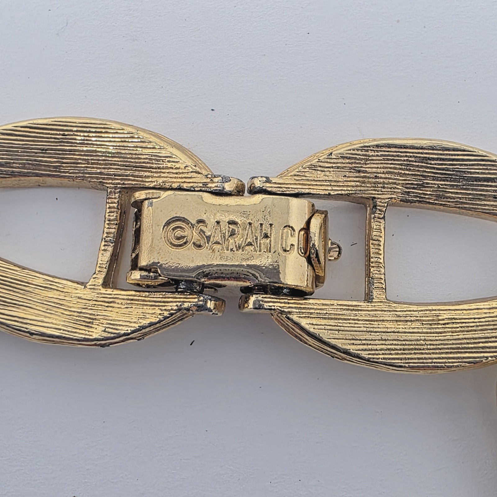 Vintage Sarah Coventry Jewelry Lot 3 Gold‑Tone Brooch/Pin, Bracelet Ring Signee