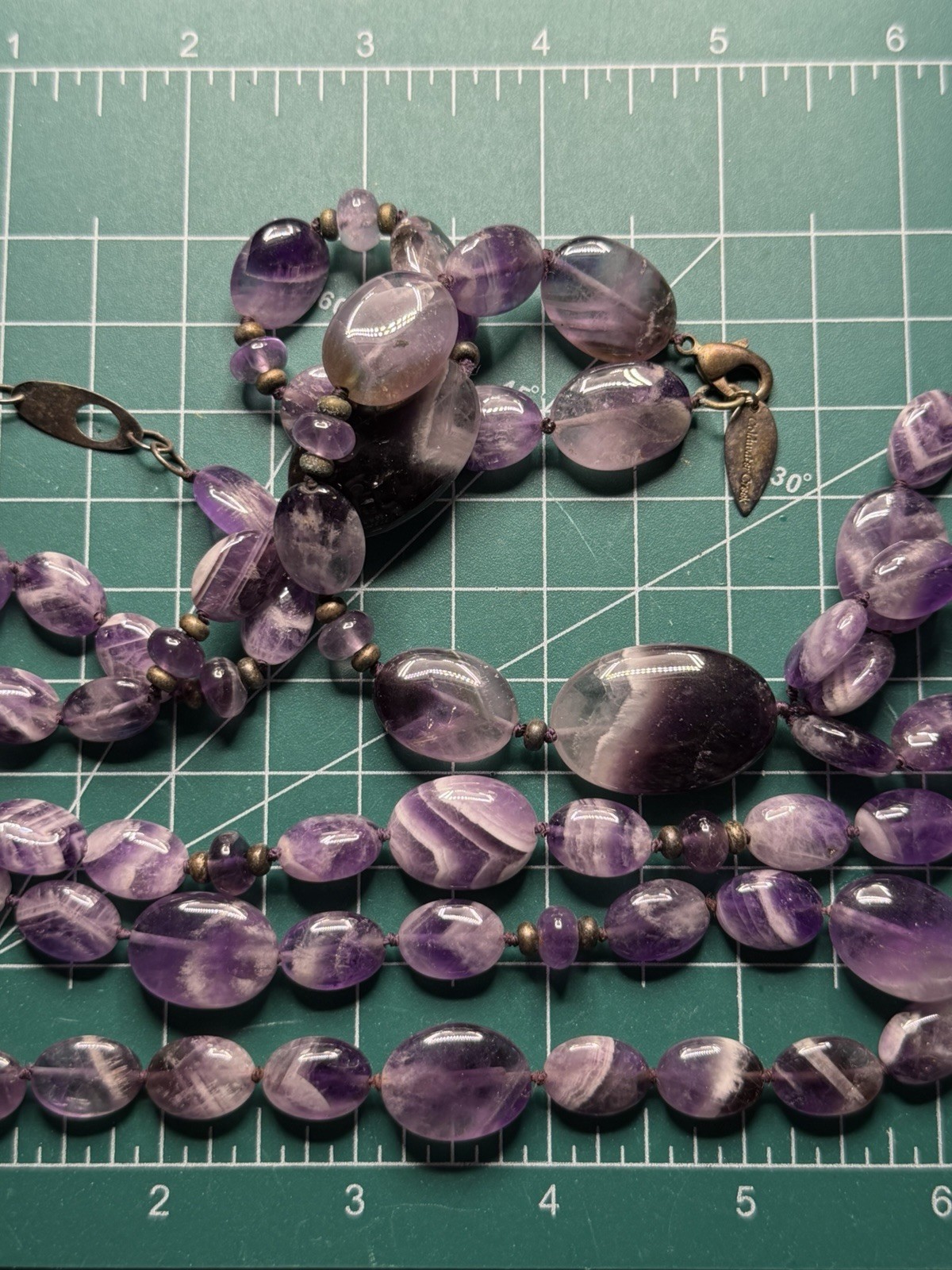 Vintage Coldwater Creek Amethyst Necklace 28.5” Natural Third Eye Crown Chakra