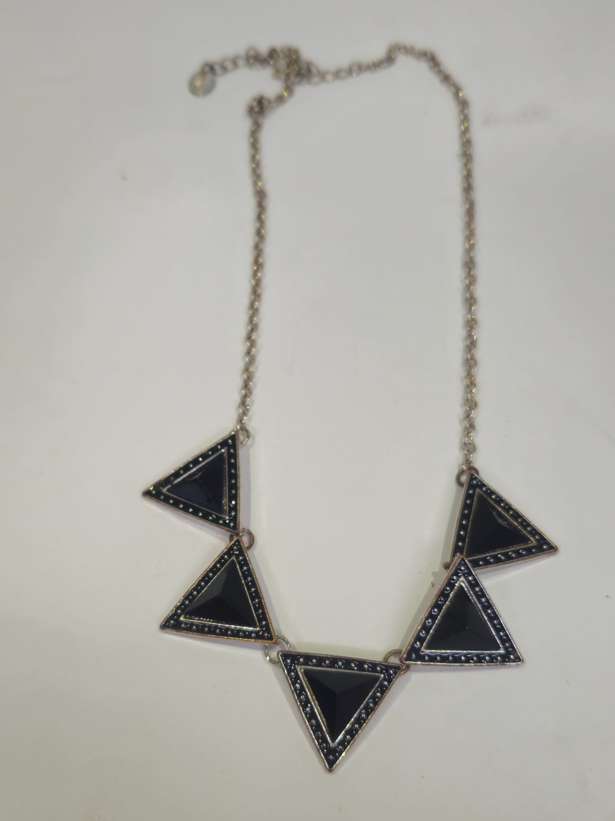 Vintage Silver/Black Choker Necklace Reversible