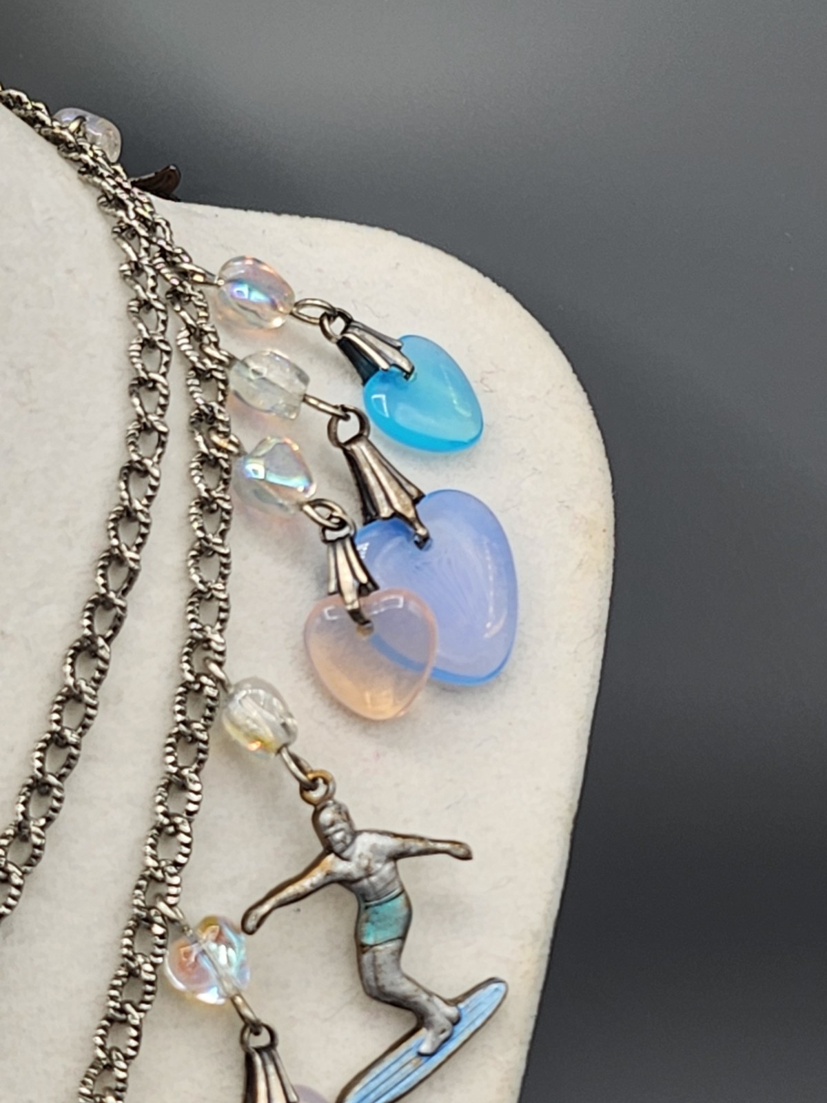 Vintage Rare Nautical Theme “Glass Works Studio” Necklace 32″L