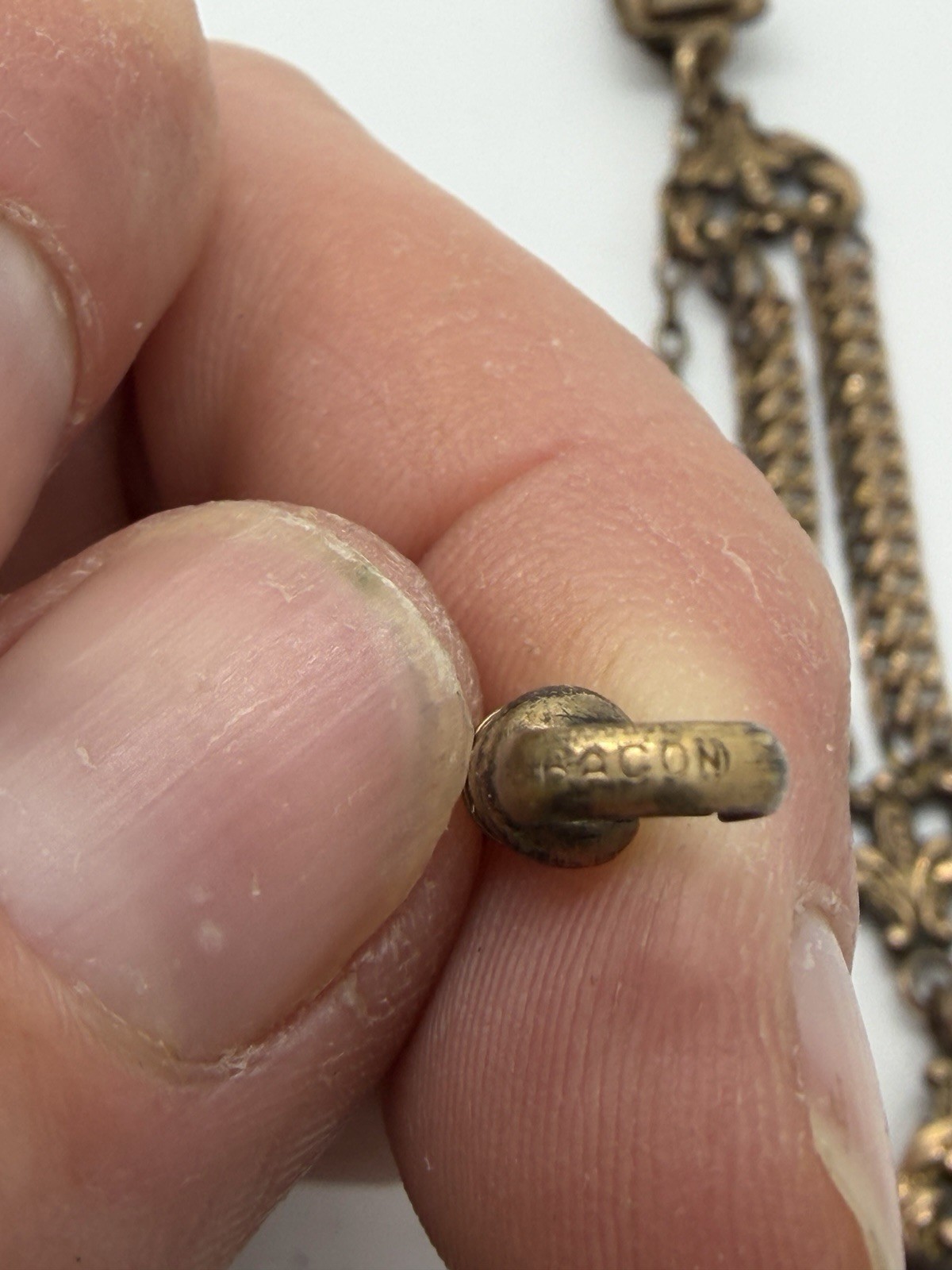 LOT Of 8 Antique Gold Filled Watch Chains Fob, Locket, Brooch, Pendant