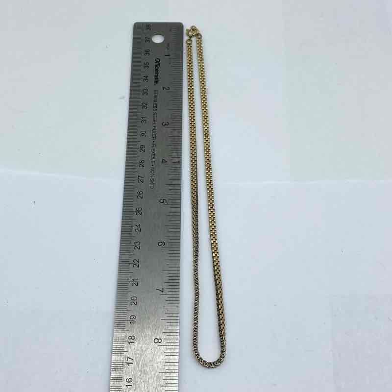 Vintage 12K Gold Filled Woven Mesh Chain Necklace 17″ 3.4mm Wide 1/20-12K