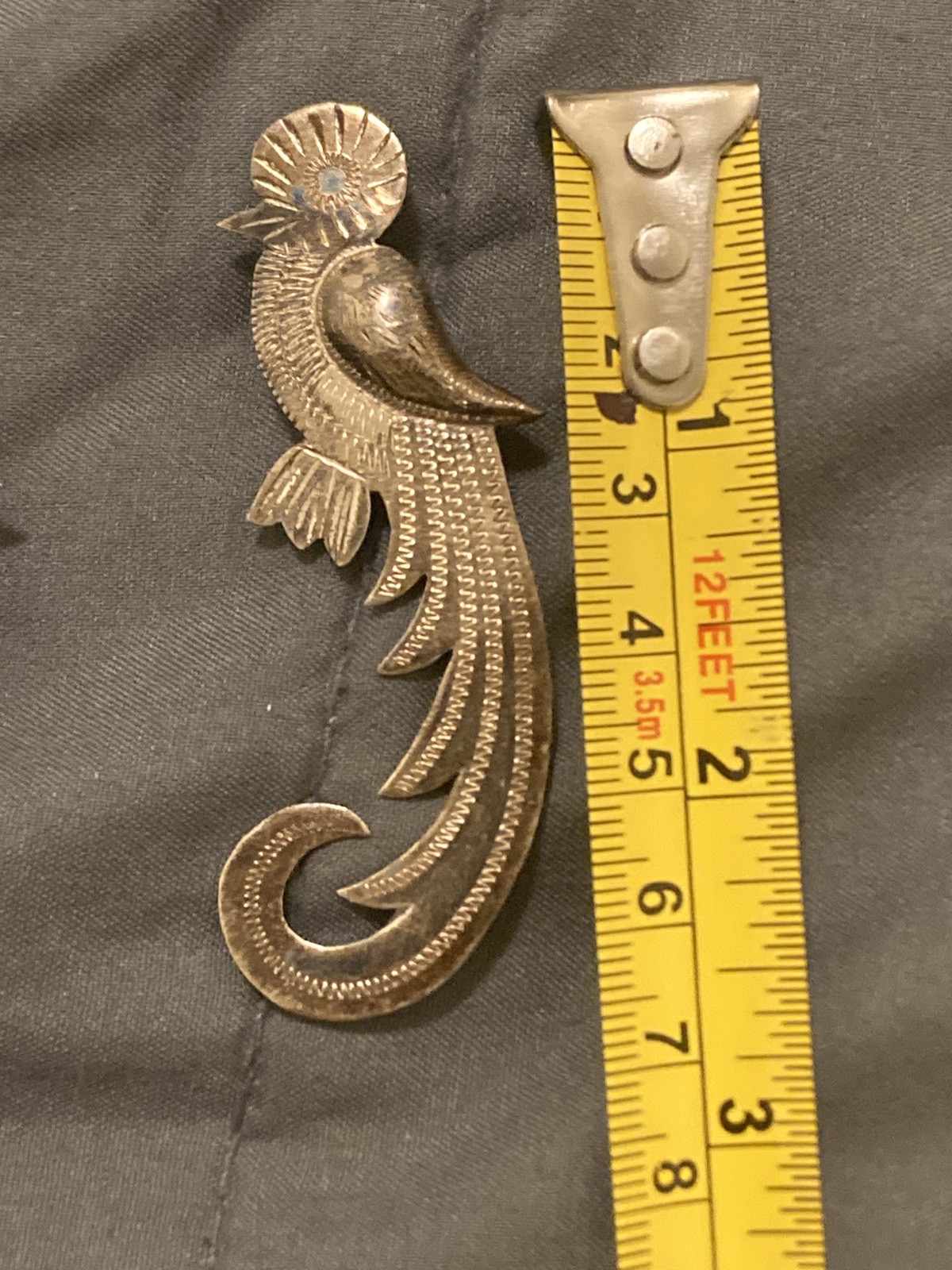 Guatemala Vintage Antique 900 sterling & 925 bird Quetzal Brooch lot of 2