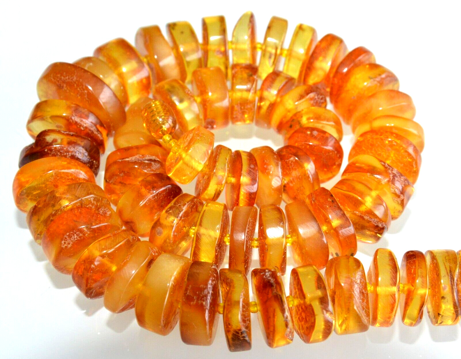 76gr RUSSIAN SOVIET BALTIC AMBER BEAD NECKLACE 琥珀 BRACELET STONE PENDANT EARRING