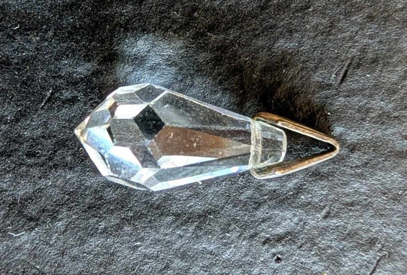 Vintage Cut Crystal Briolette Pendant