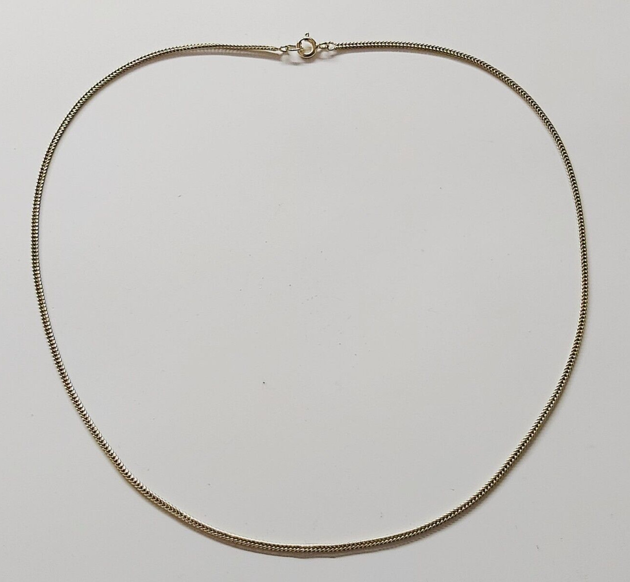 14K Solid Yellow Gold Vintage Snake Necklace Chain Length 45 cm / 17.75 inches