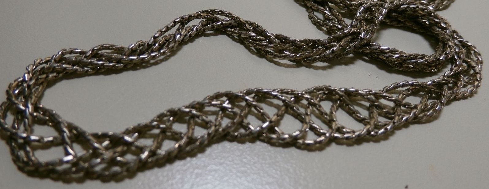 925 Sterling Silver Necklace 19-3/4 long Jewelry Unisex Chain MEX MD28V Vintage