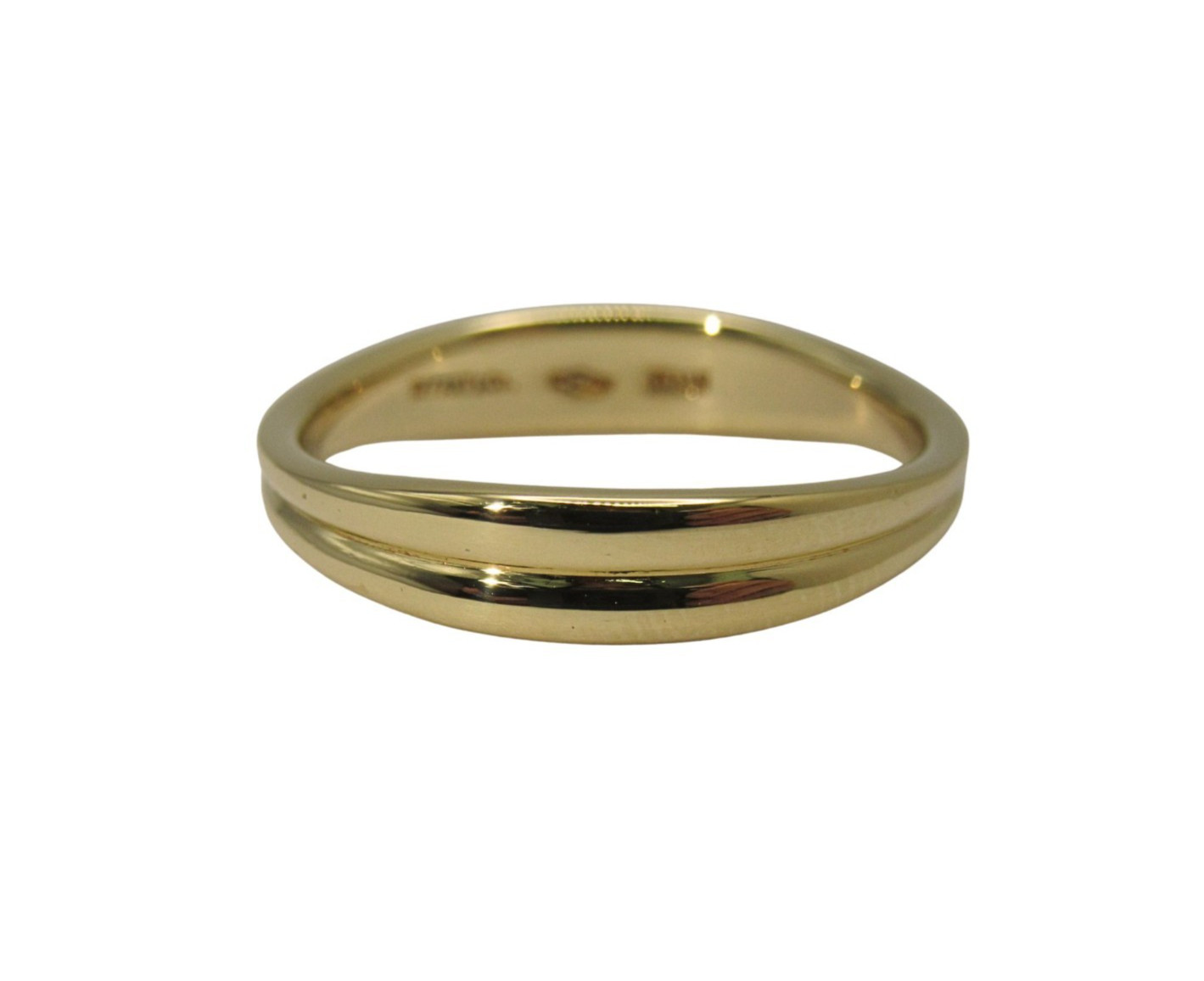 Tiffany & Co. 18K Yellow Gold Vintage Double Wave Ring