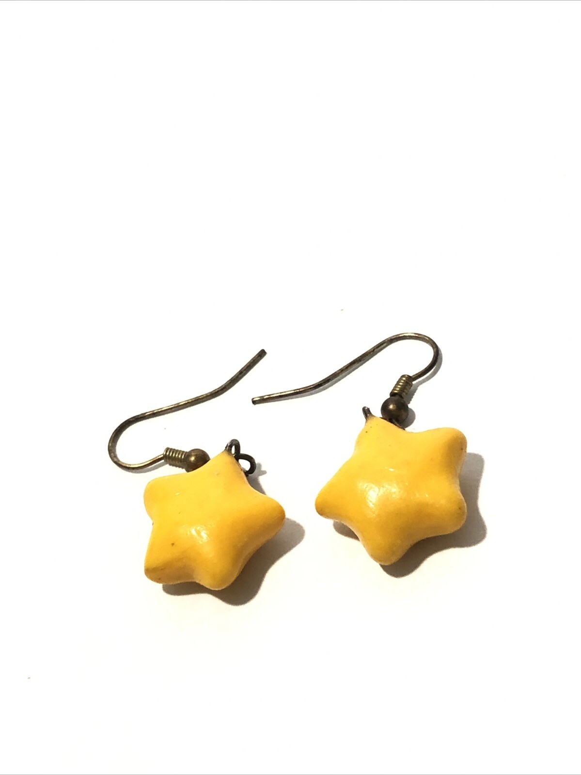 Super Mario Bros Star Dangle Earrings-1.5” Yellow Hook Earrings-Nintendo Jewelry