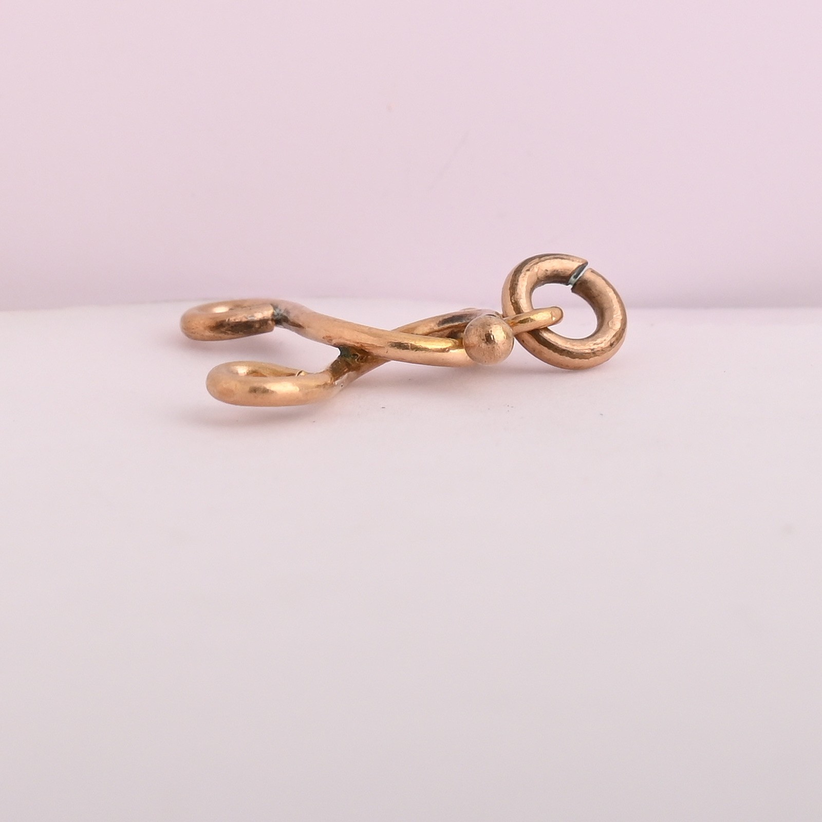 Antique Victorian Eternity Knot Rose Gold Filled Double Bail Pendant
