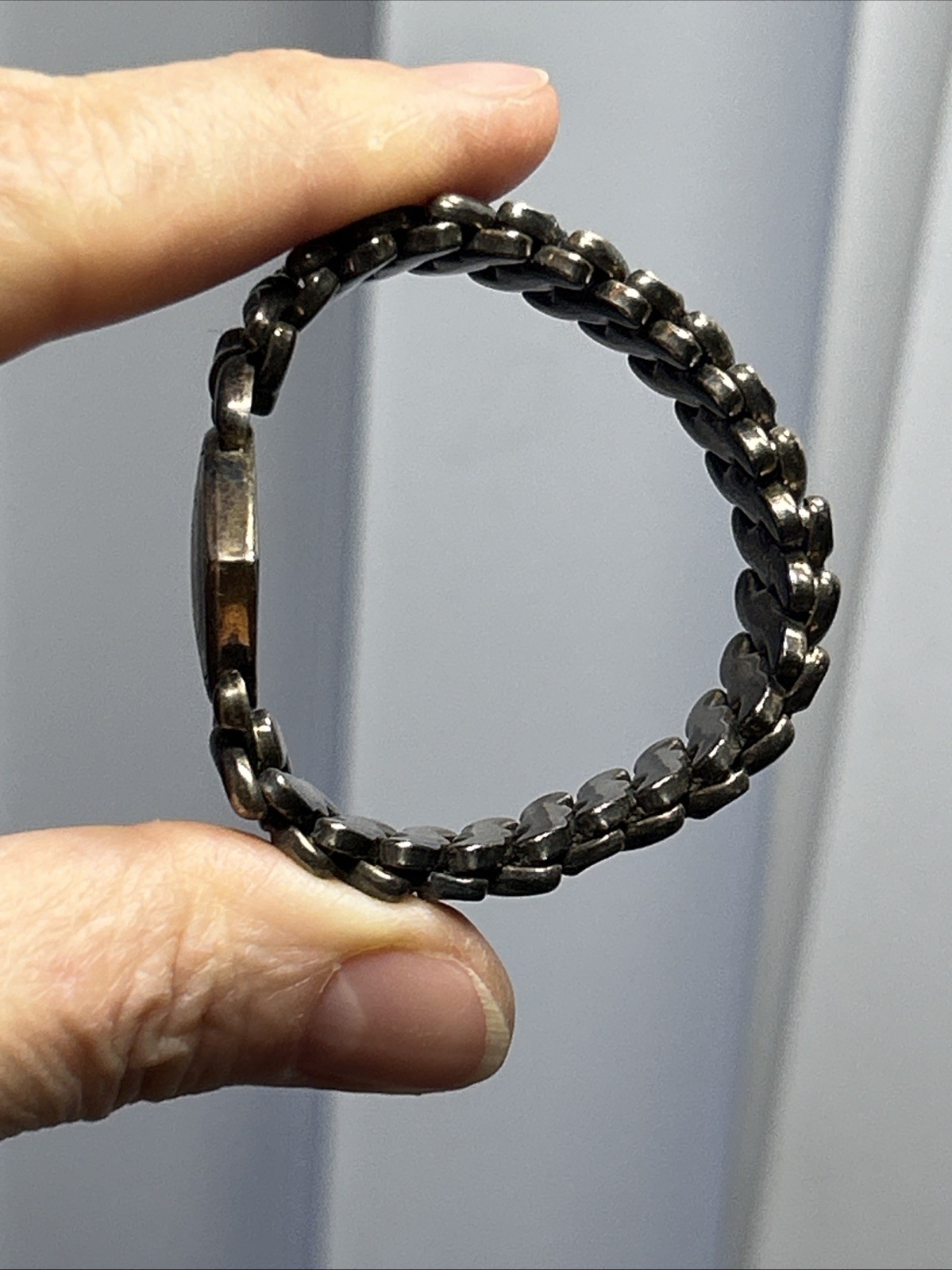 46. Vintage 1943 Speidel made Phoenix HEART Expansion Bracelet 5″-7 1/4″