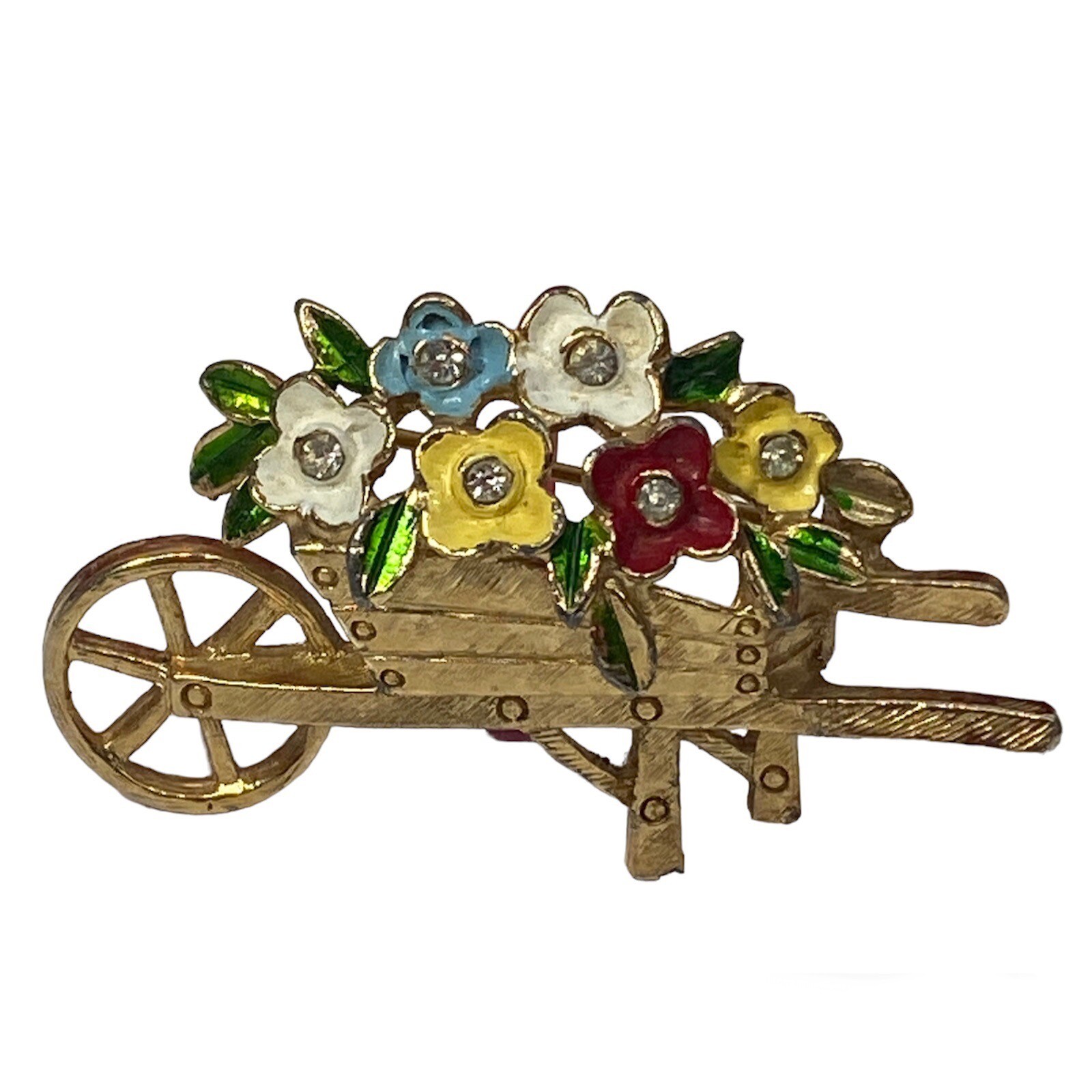 Brooch Pin Lot Swan Cat Leopard Wheelbarrow Flower Rhinestone Golden Silver READ