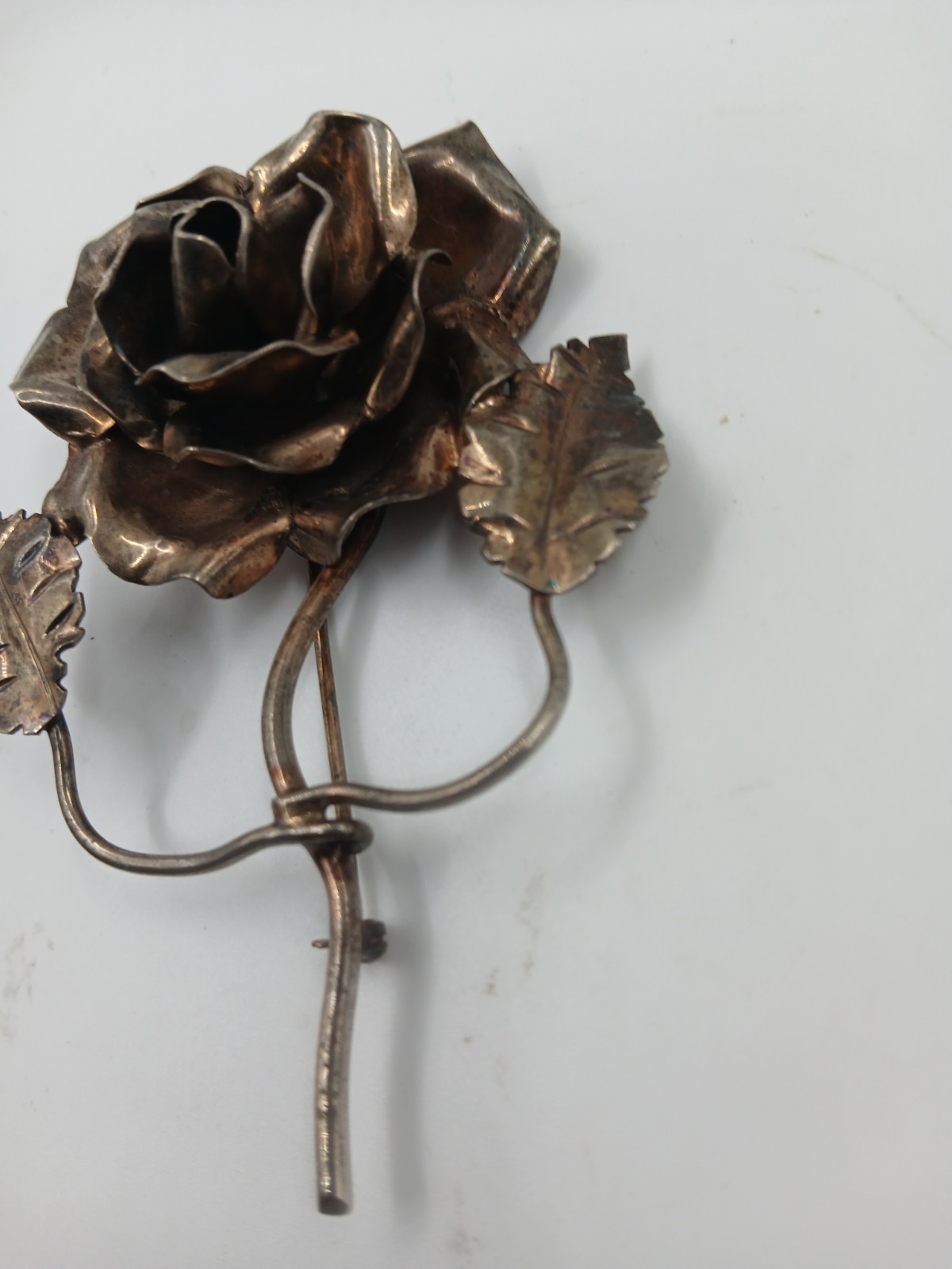 Vintage Copper Brass Flower Bangle Cuff Bracelet Boho Large