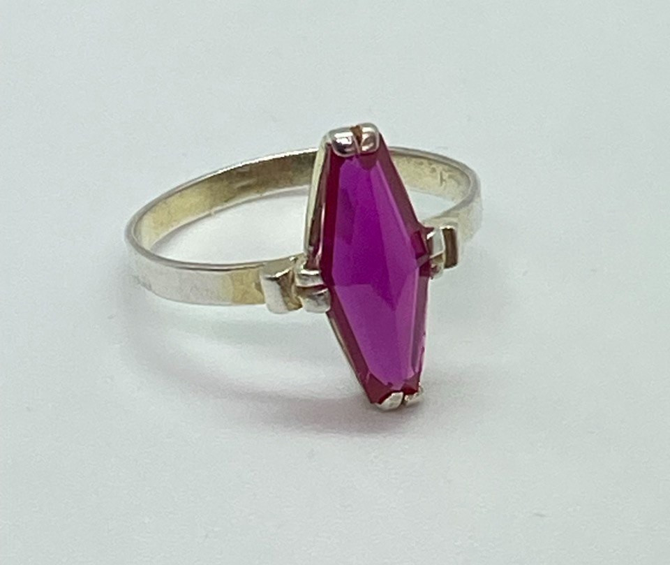 Ring Silver 875 Size 8 . Weight 1.84 g. Soviet Vintage Jewelry USSR
