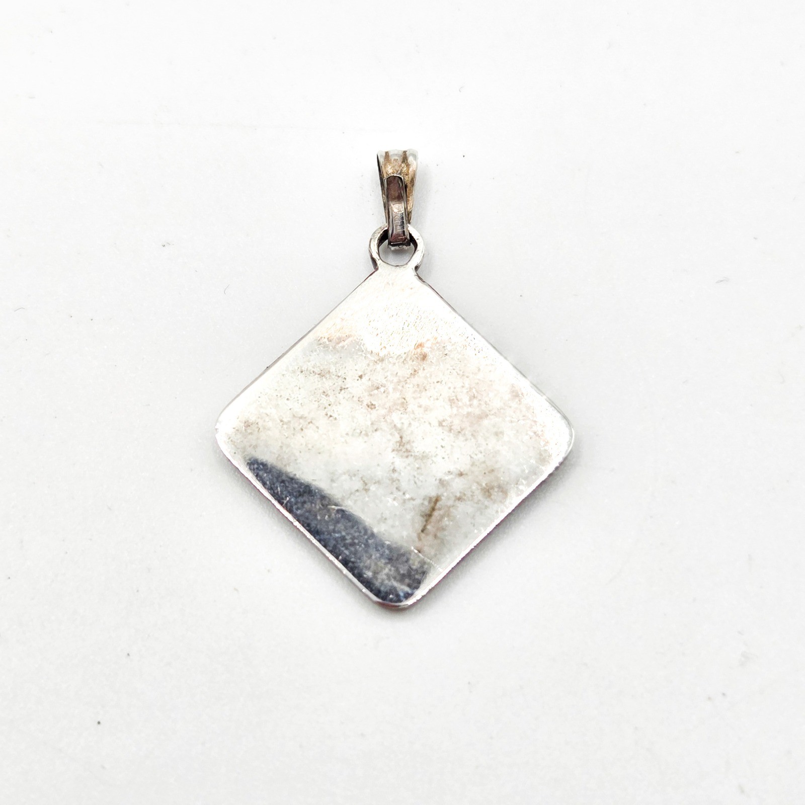 Vintage Sterling Silver 925 Thunderbird Chip Inlay Turquoise Coral Pendant