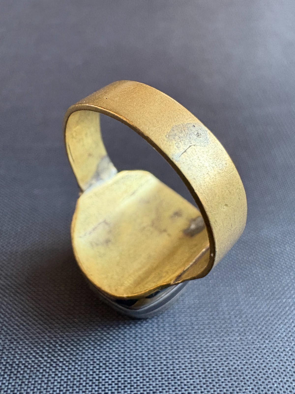 Vintage Moroccan Tuareg Brass Ring Berber Sahara Handmade Ring Brass Size 11 US