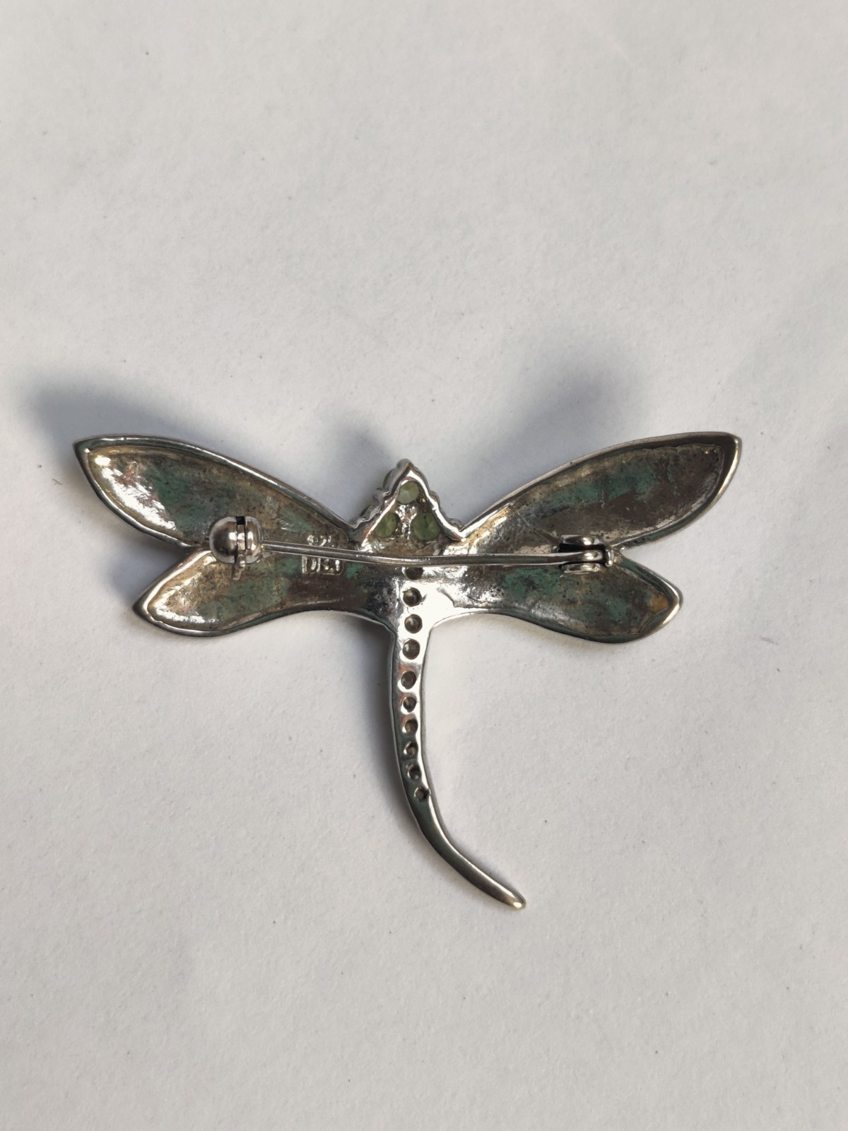 925 Sterling Silver Dragonfly Brooch & Mother of Pearl Bracelet | DBJ & Misaki