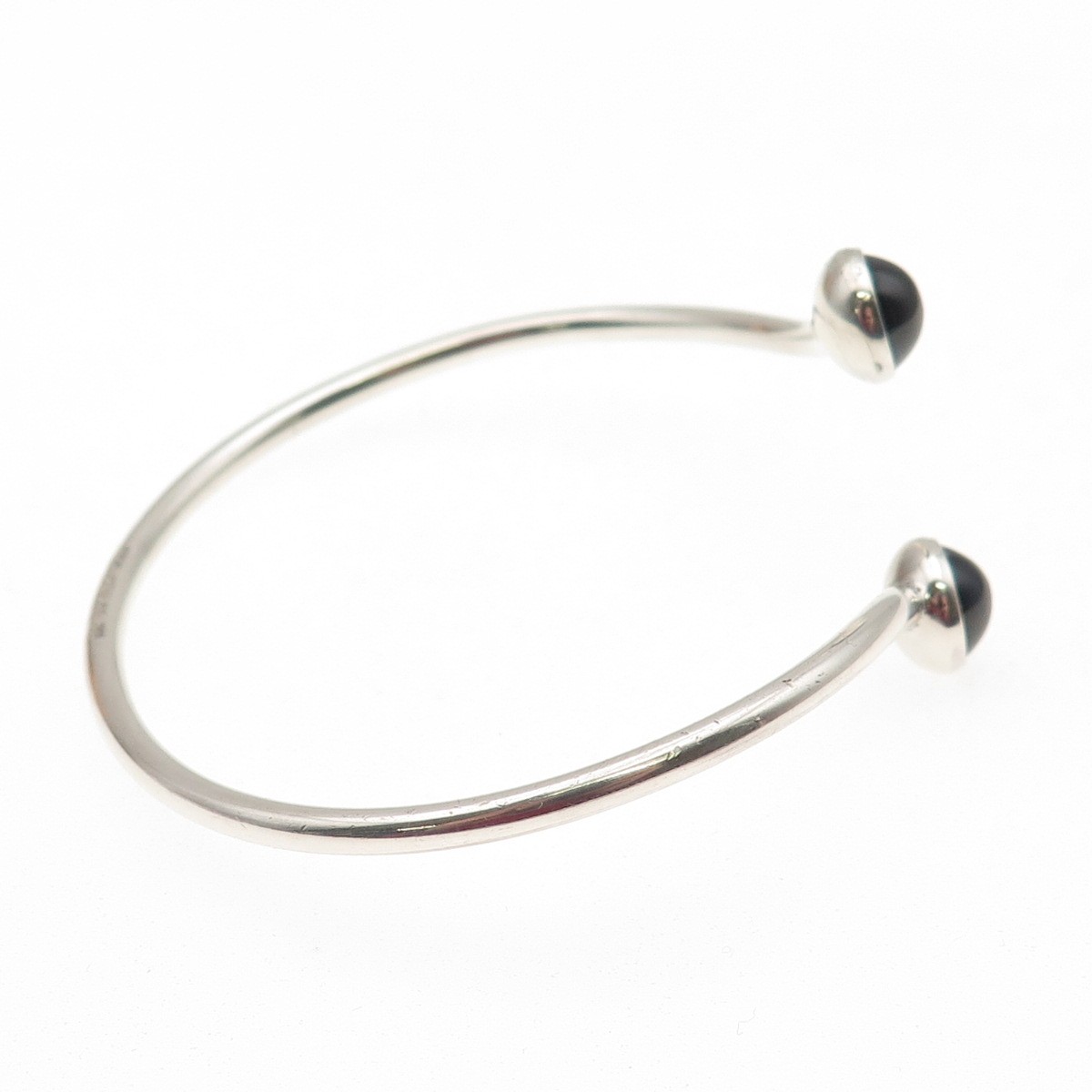 N.E. FROM 925S Sterling Vintage Lab-Created Sapphire Adjustable Bracelet 7″