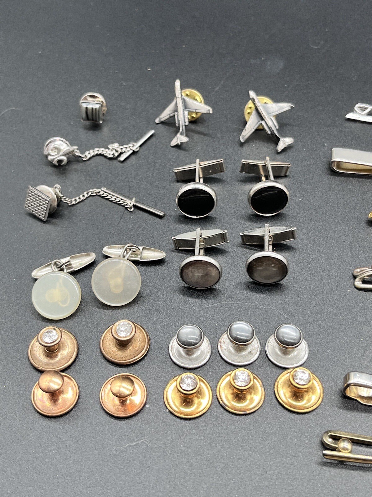 45+ Lot Vintage Cufflinks Tie Bars Tac MORE Swank Hickok Shields Sarah Coventry+