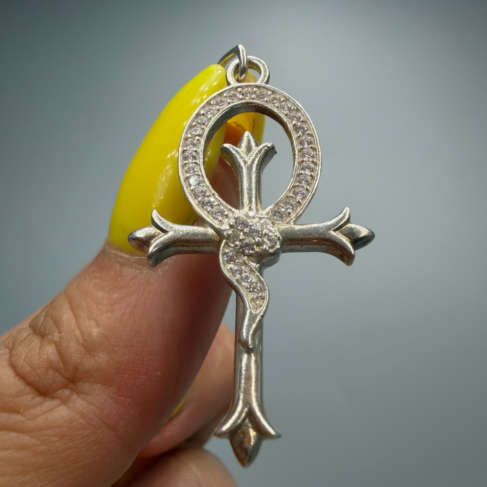 Vintage Pendant Icon Cross Sterling Silver 925 Jewelry Stamped Beautiful 3.63gr