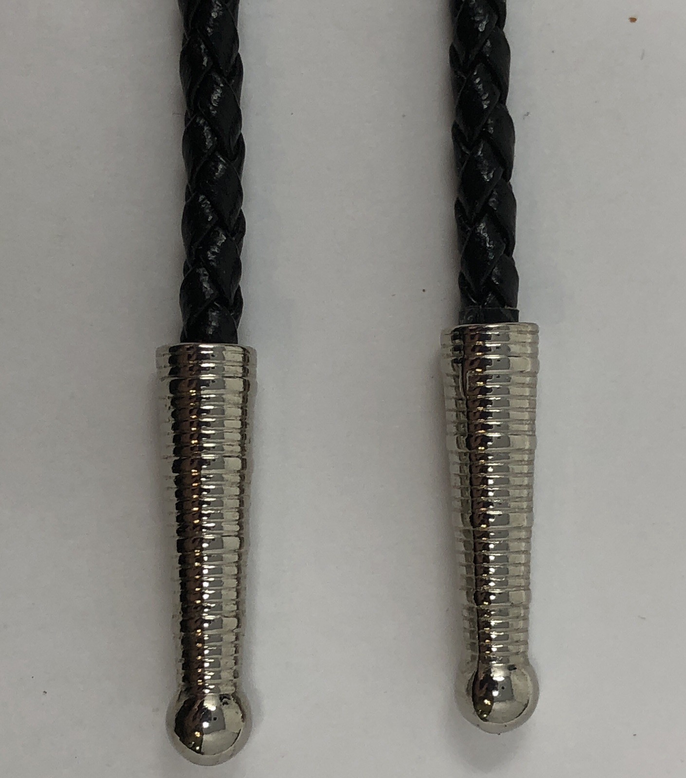 Saddle Bolo Tie Slide Braided Leather Western Rhinestone – Vintage