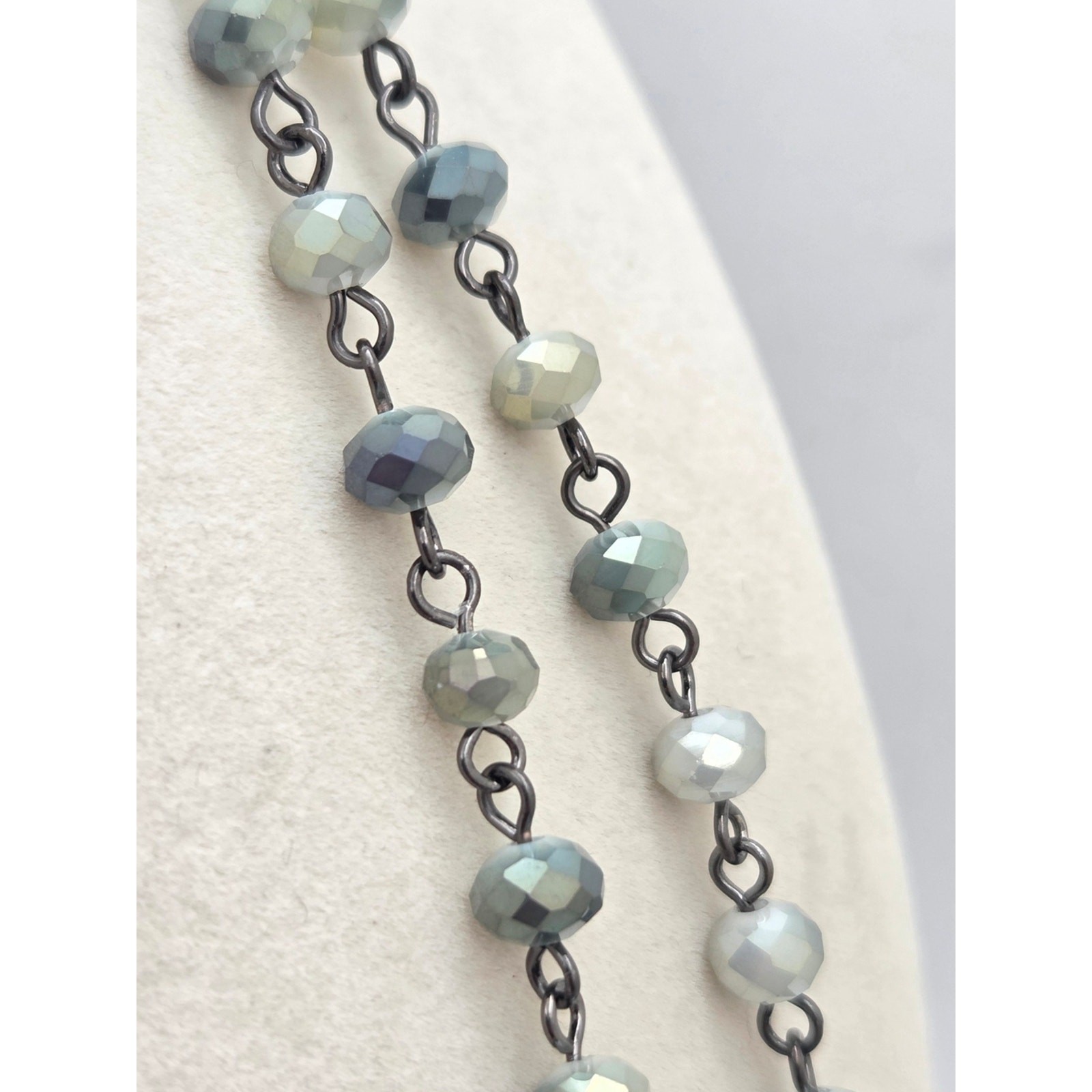 Vintage Joan Rivers Tassel Necklace – Iridescent Beaded Statement