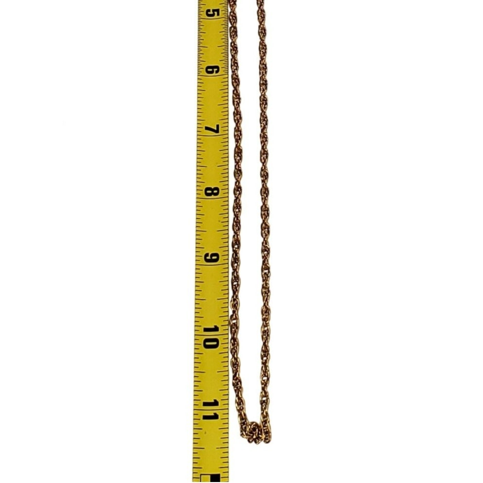 Gold Tone Chain Necklace Spring Ring Closure 22″ Vtg