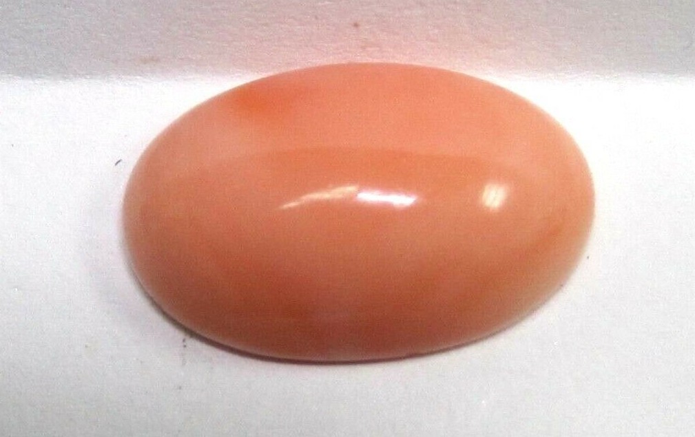 Antique Ladies Light Coral Salmon Colored Shape 17 x 11 mm @ 7.22 Cts