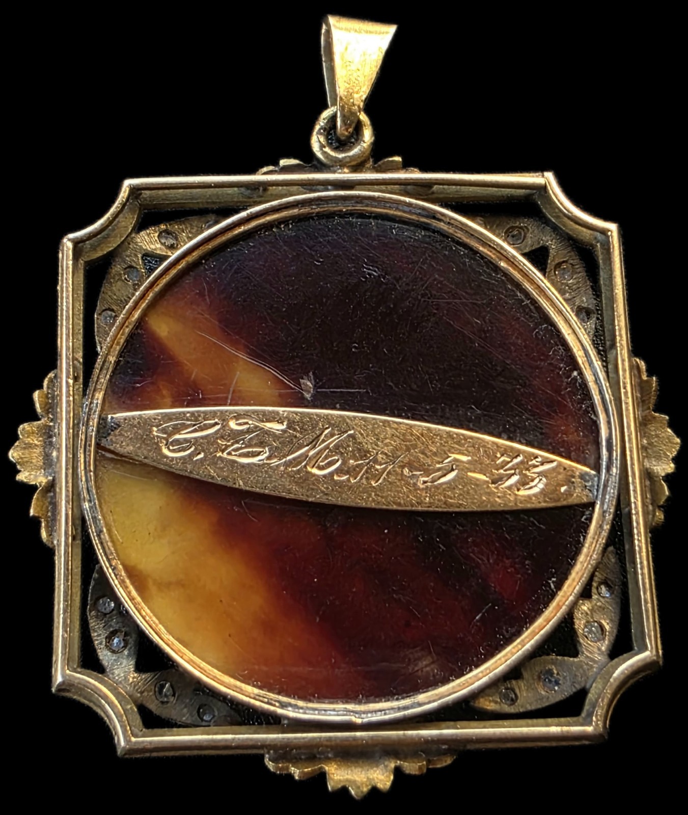Antique Virgin Mary Medal Pendant 18k Gold Rose Cut Diamonds Catholic Art Deco