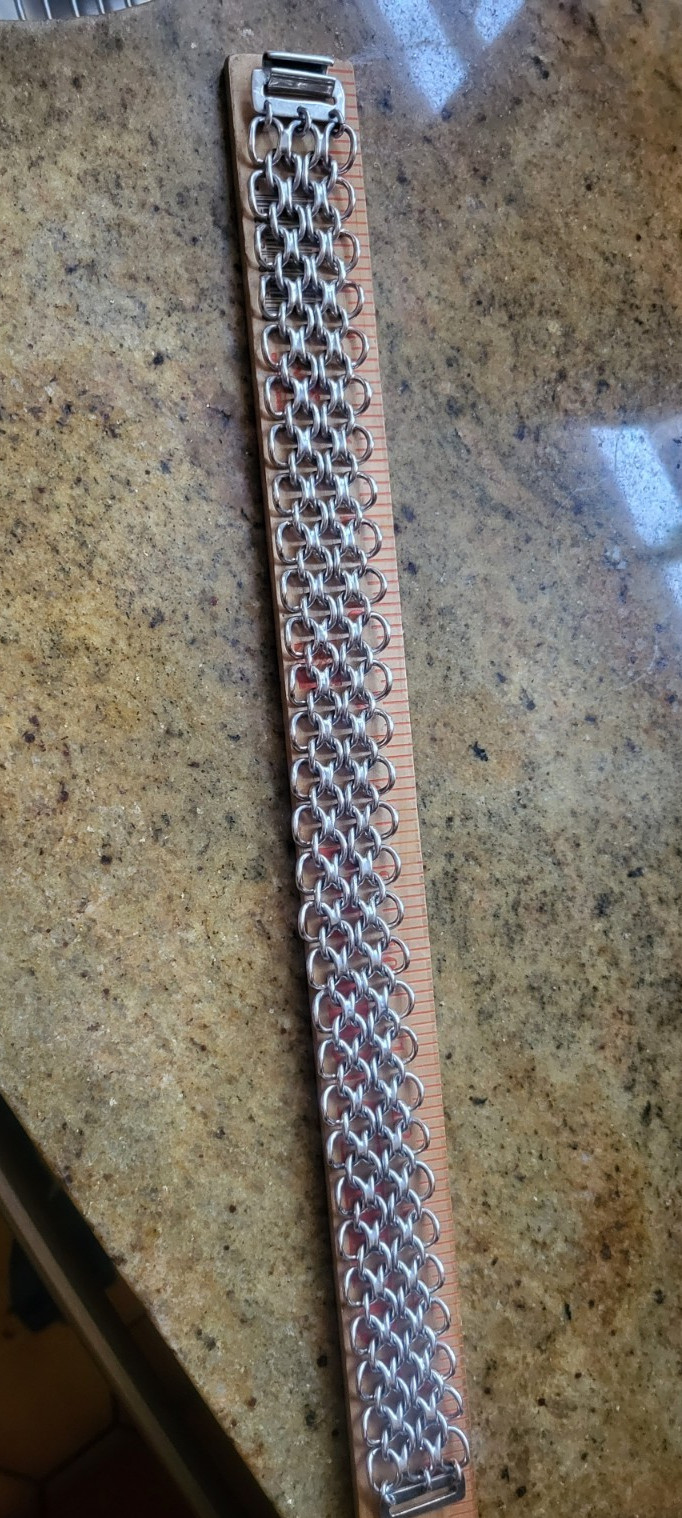 Chain Mail Style Heavy Necklace marked 925, 16.5″ in Length