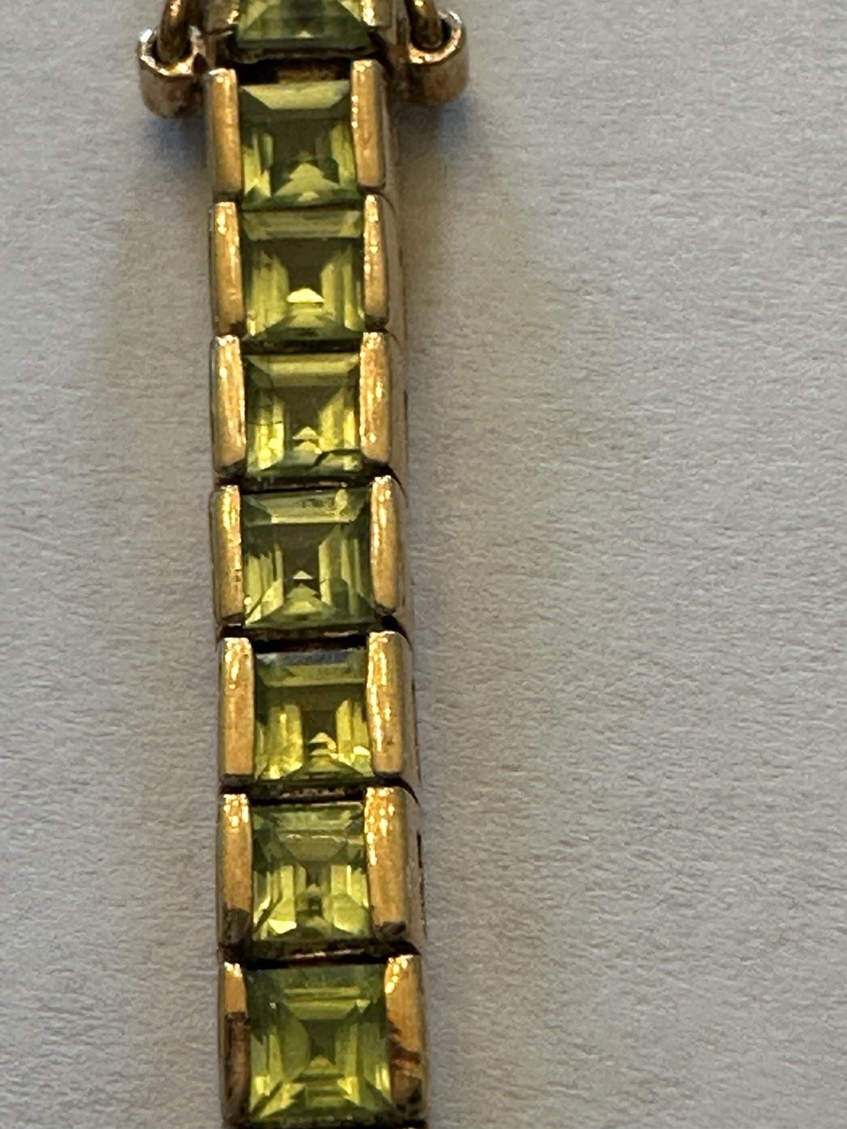VTG Rainbow Tennis Bracelet Gold Toned Sterling 925/7.25” Long Multi-Colored