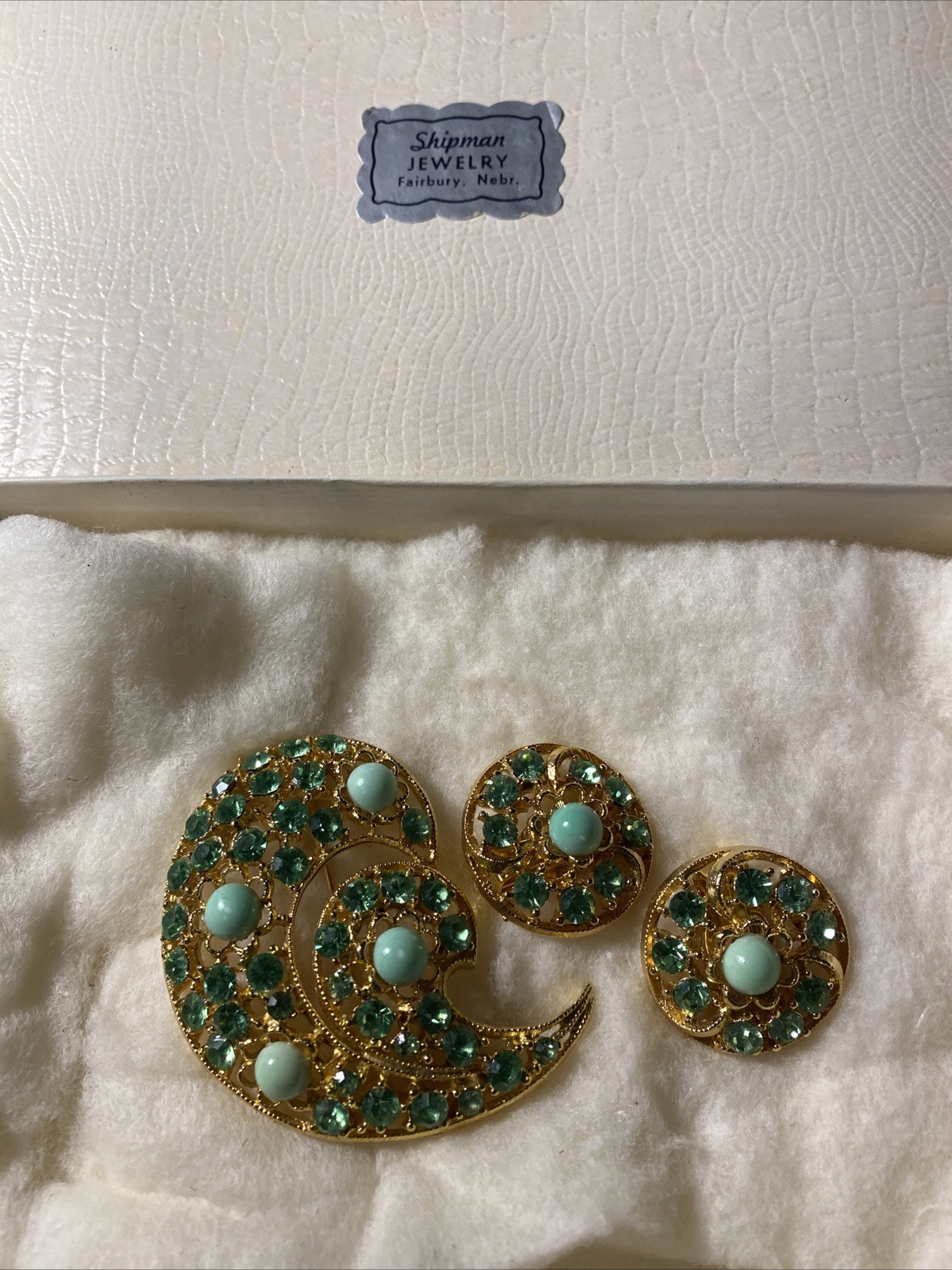 Vintage Brooch And Earrings