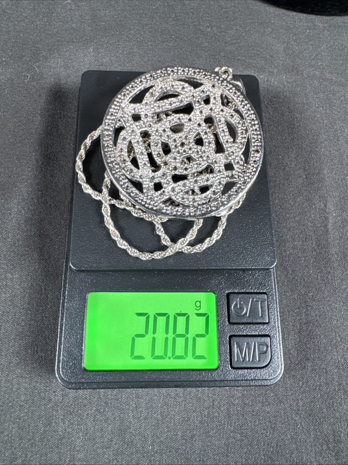 ✨Italy Sterling Silver 925 Large Modern Celtic Knot Pendant 20”Necklace✨