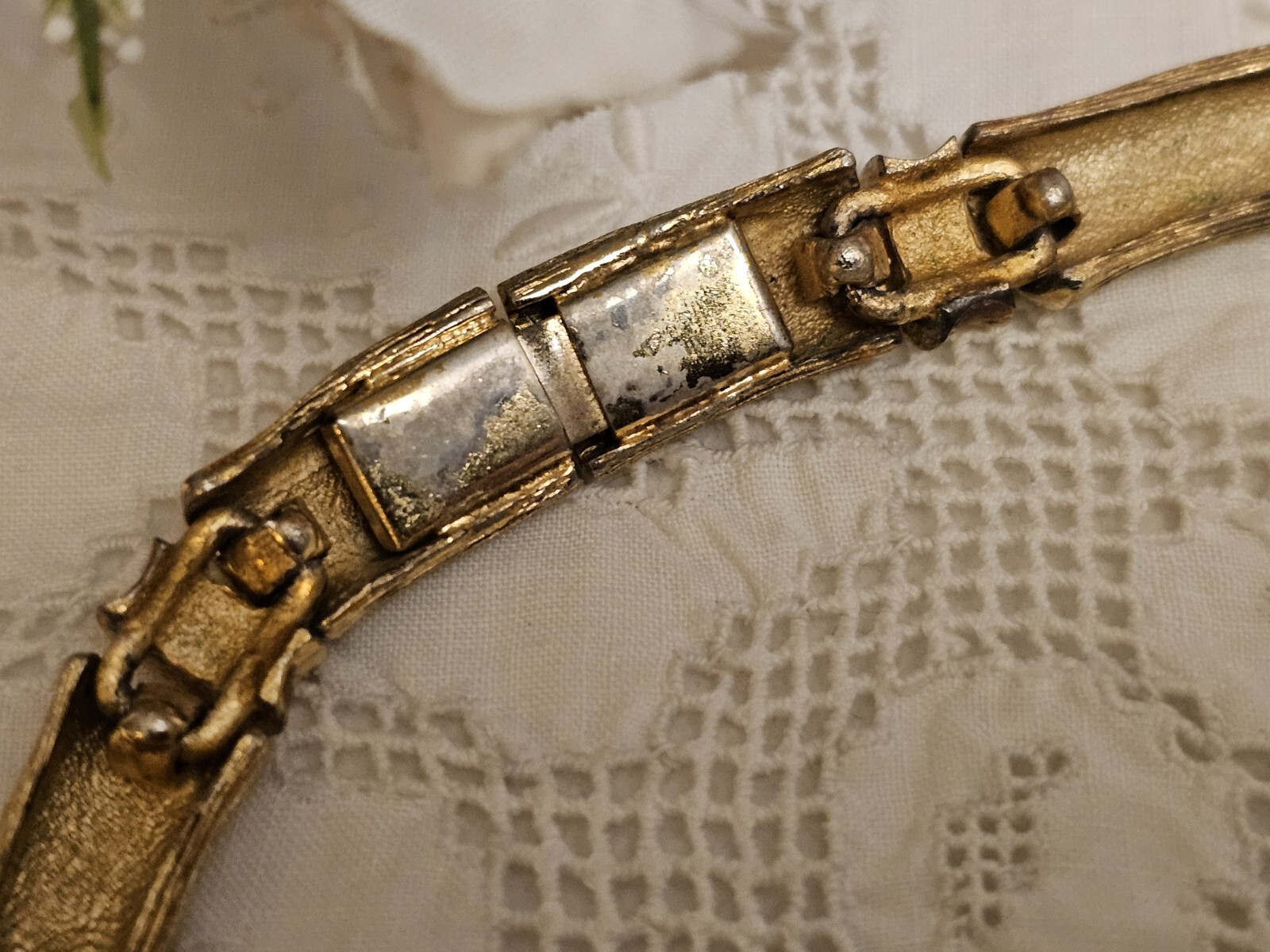 Vintage ORENA PARIS Design France Gold Plated Choker Necklace 1970’s RARE